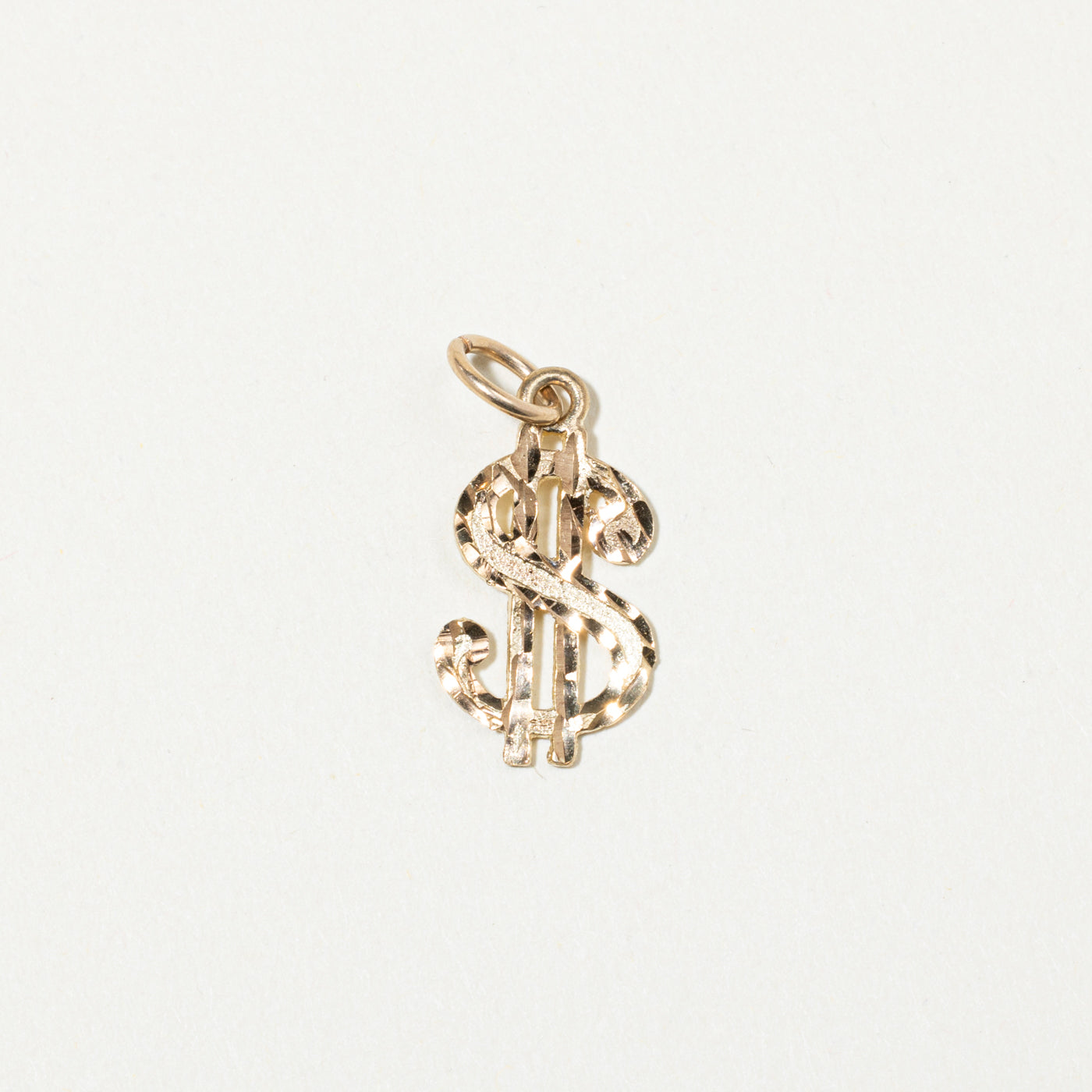 10k Yellow Gold Dollar Sign Charm