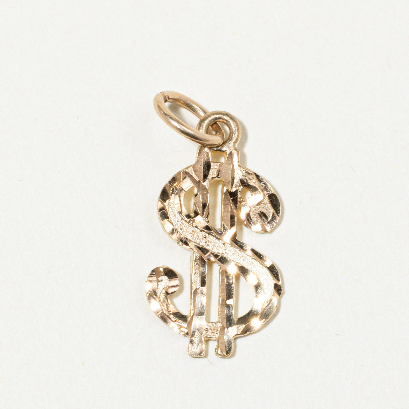 10k Yellow Gold Dollar Sign Charm