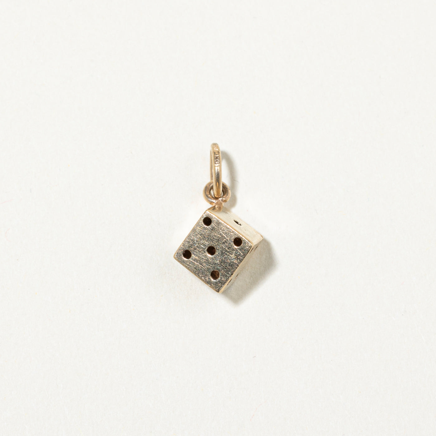 10k Yellow Gold Dice Charm