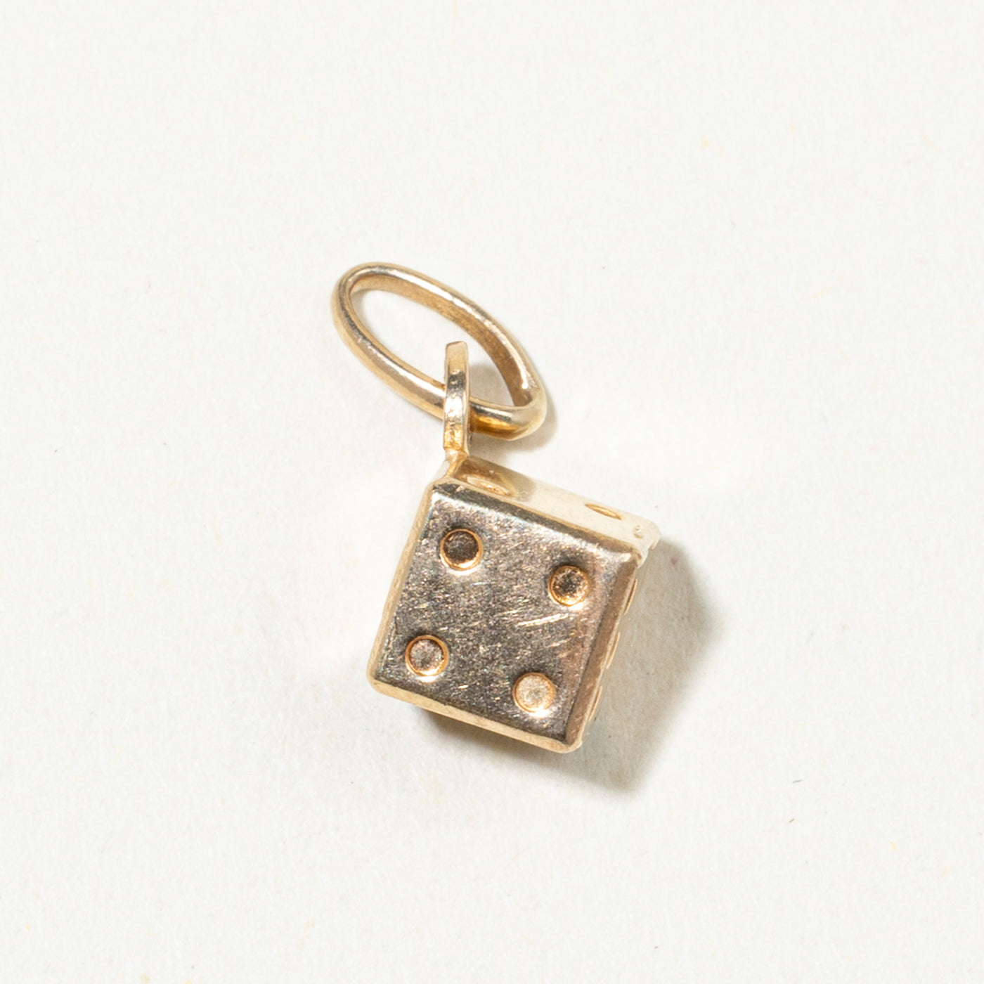10k Yellow Gold Dice Charm