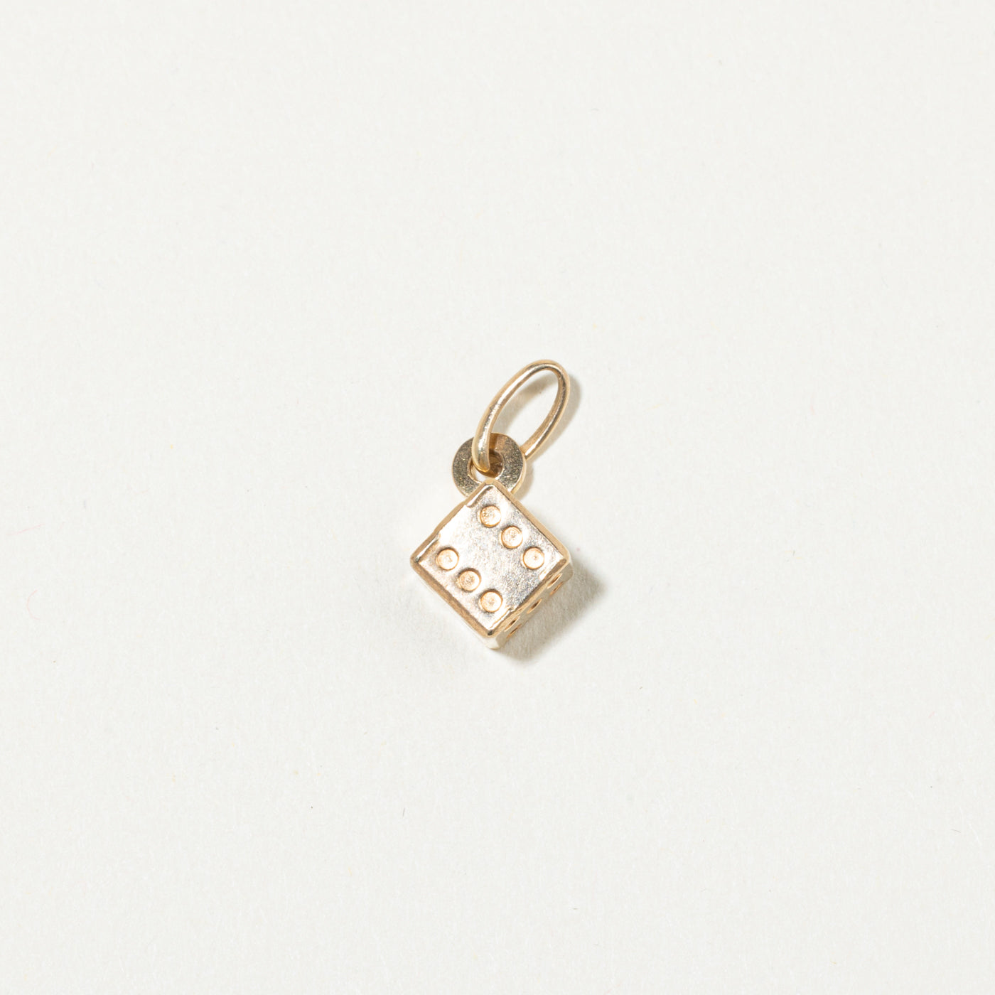 10k Yellow Gold Dice Charm