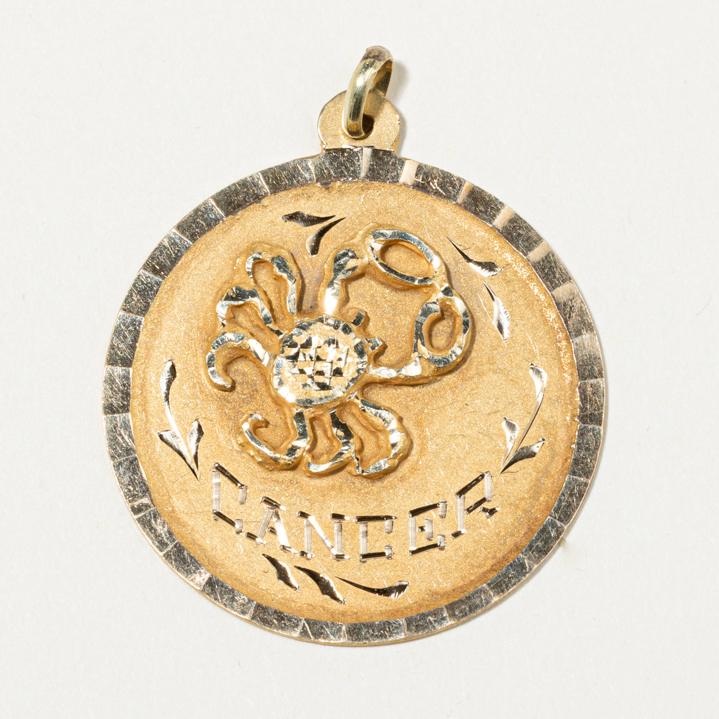 14k Yellow Gold Cancer Zodiac Charm