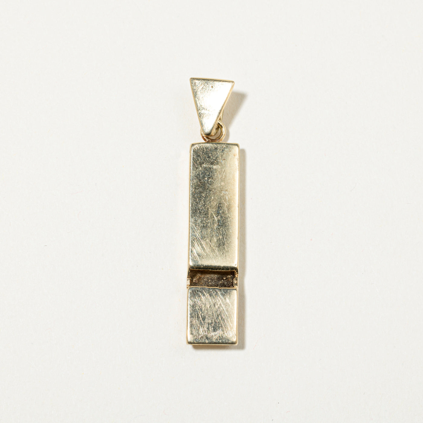 14k Yellow Gold Whistle Pendant