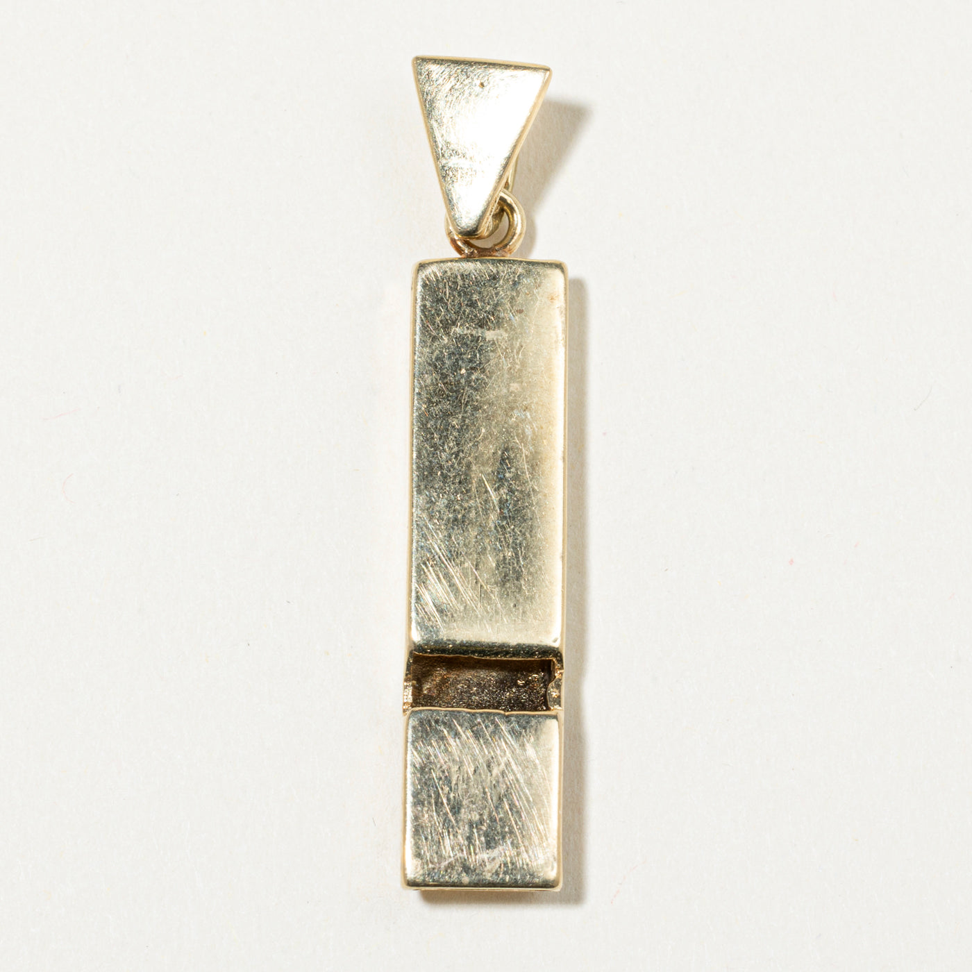 14k Yellow Gold Whistle Pendant