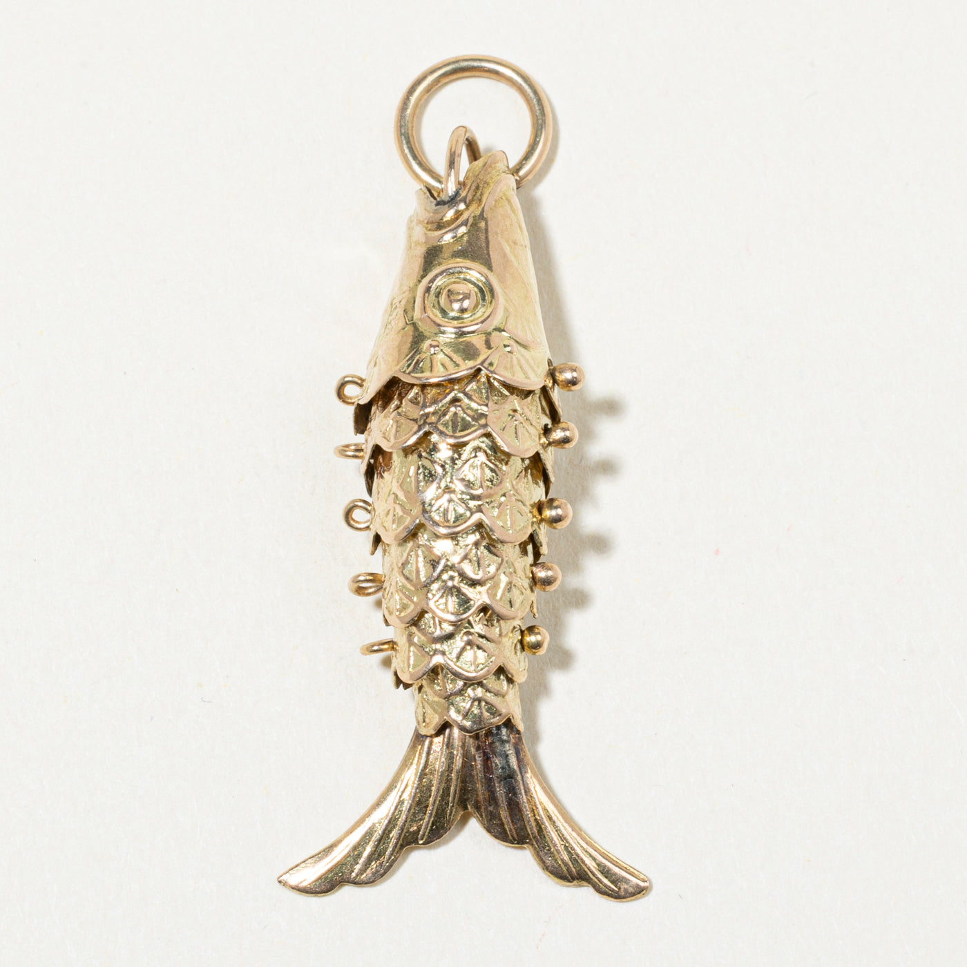 10k Yellow Gold Articulated Fish Charm