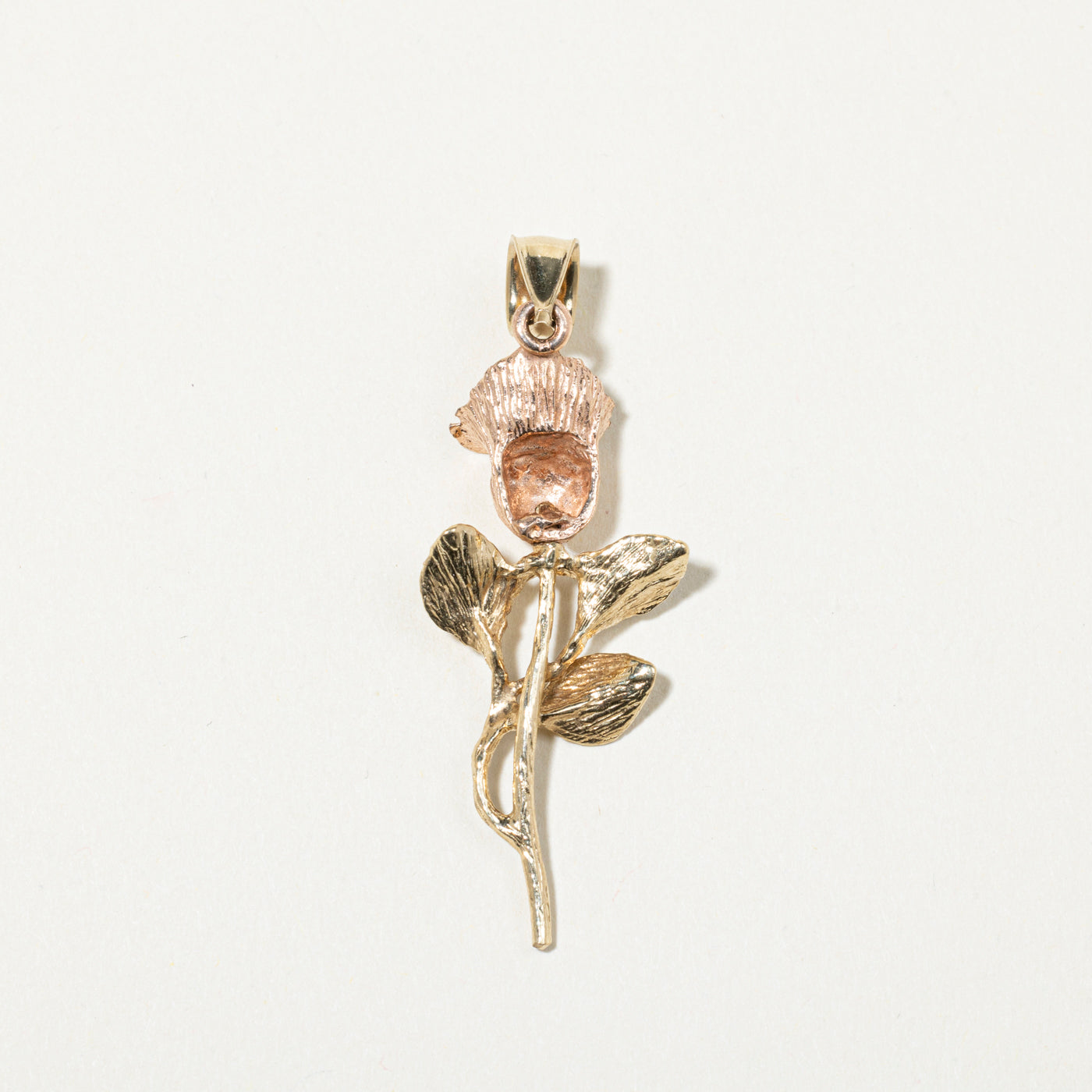 10k Yellow Gold Rose Pendant