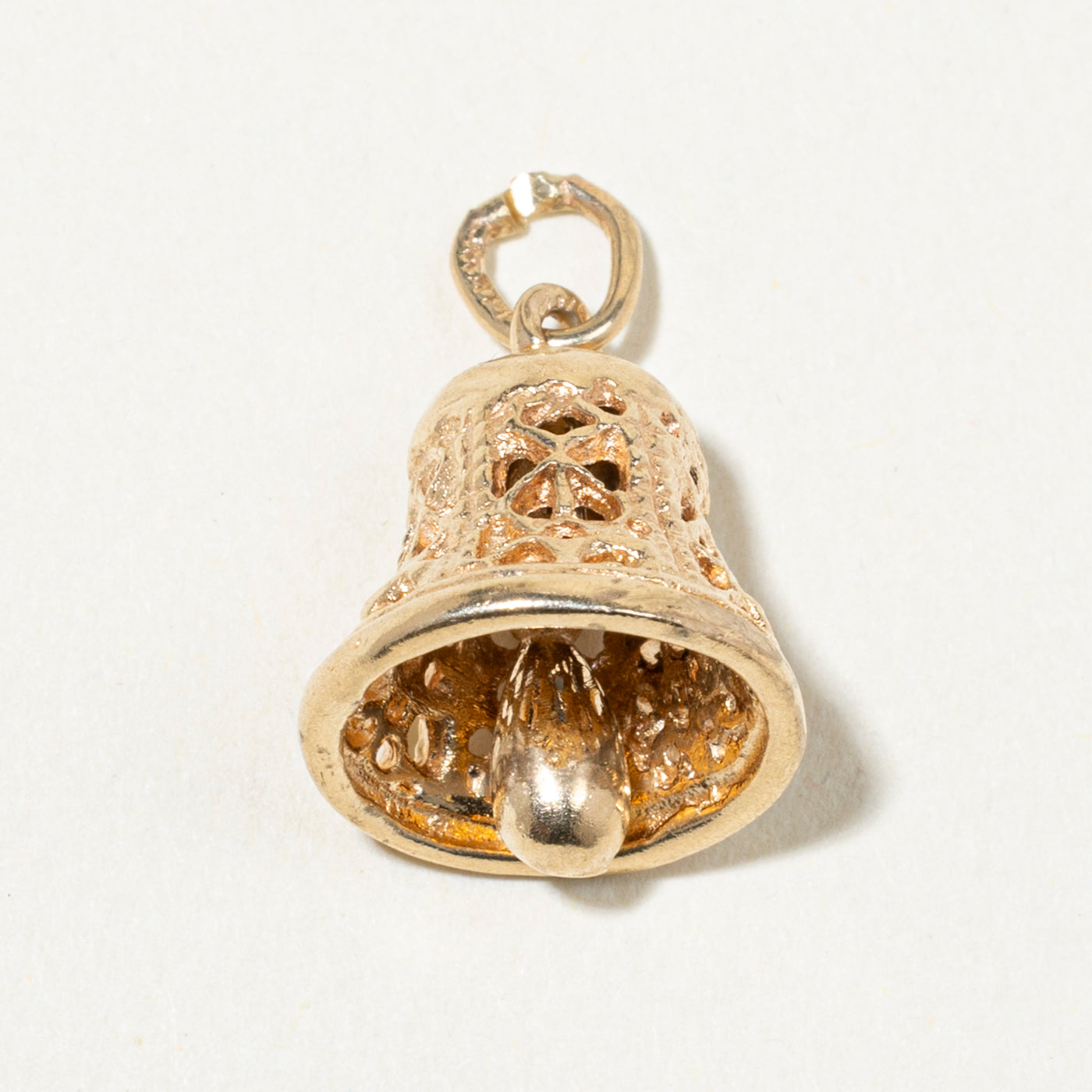14k Yellow Gold Bell Charm