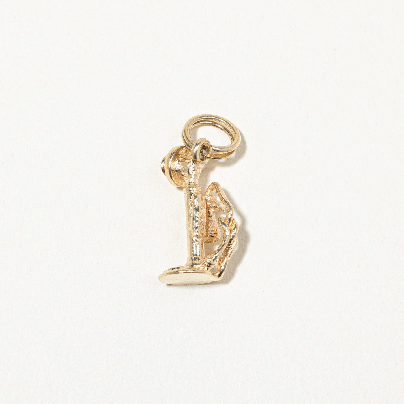 14k Yellow Gold Candlestick Telephone Charm