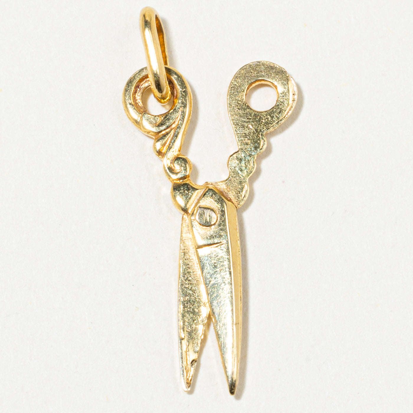 14k Yellow Gold Scissors Charm