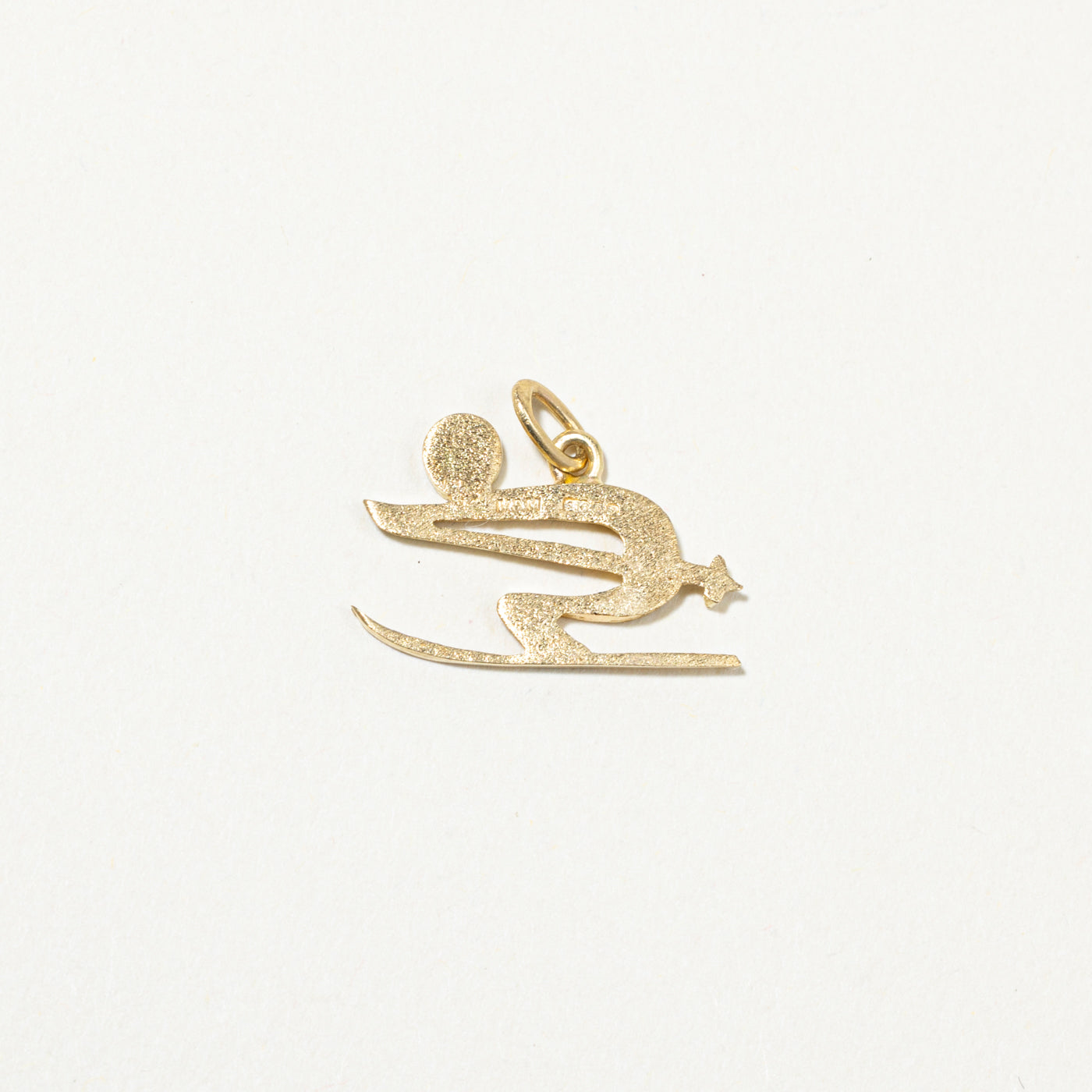 18k Yellow Gold Skier Charm
