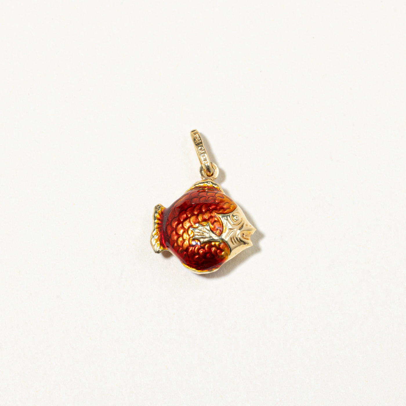 18k Yellow Gold Fish Charm