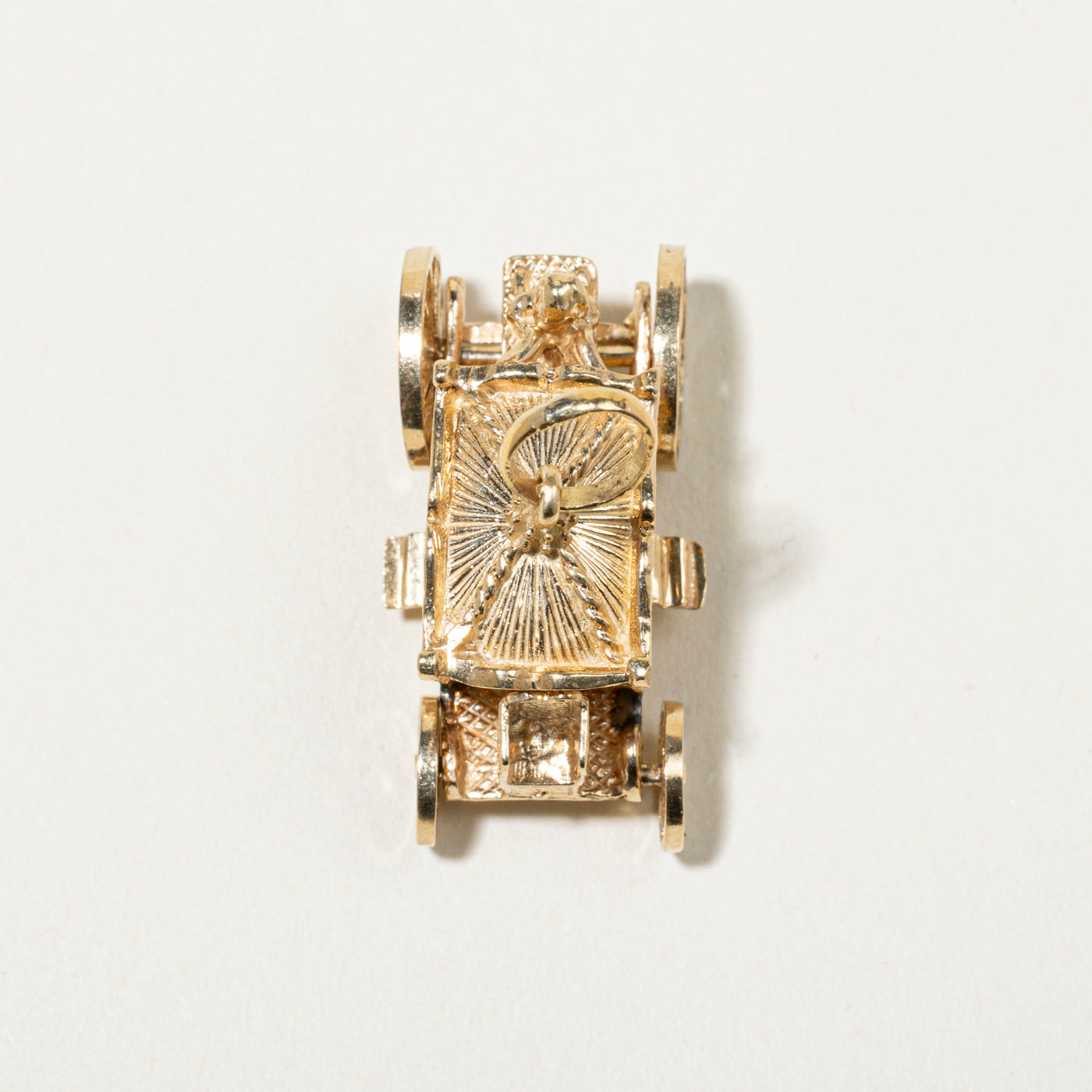 14k Yellow Gold Carriage Charm