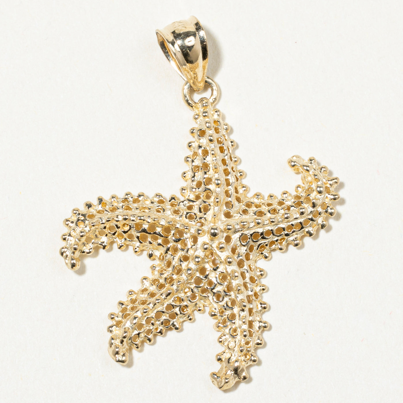 14k Yellow Gold Starfish Pendant