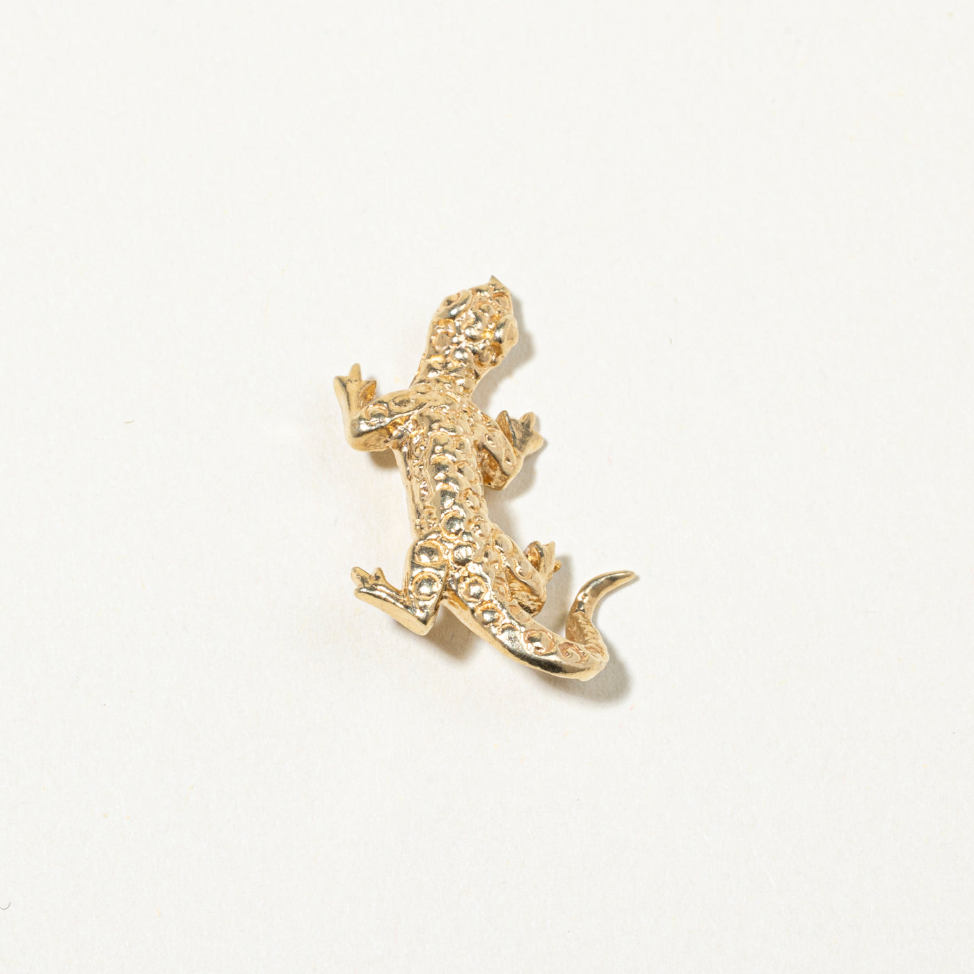 14k Yellow Gold Lizard Charm