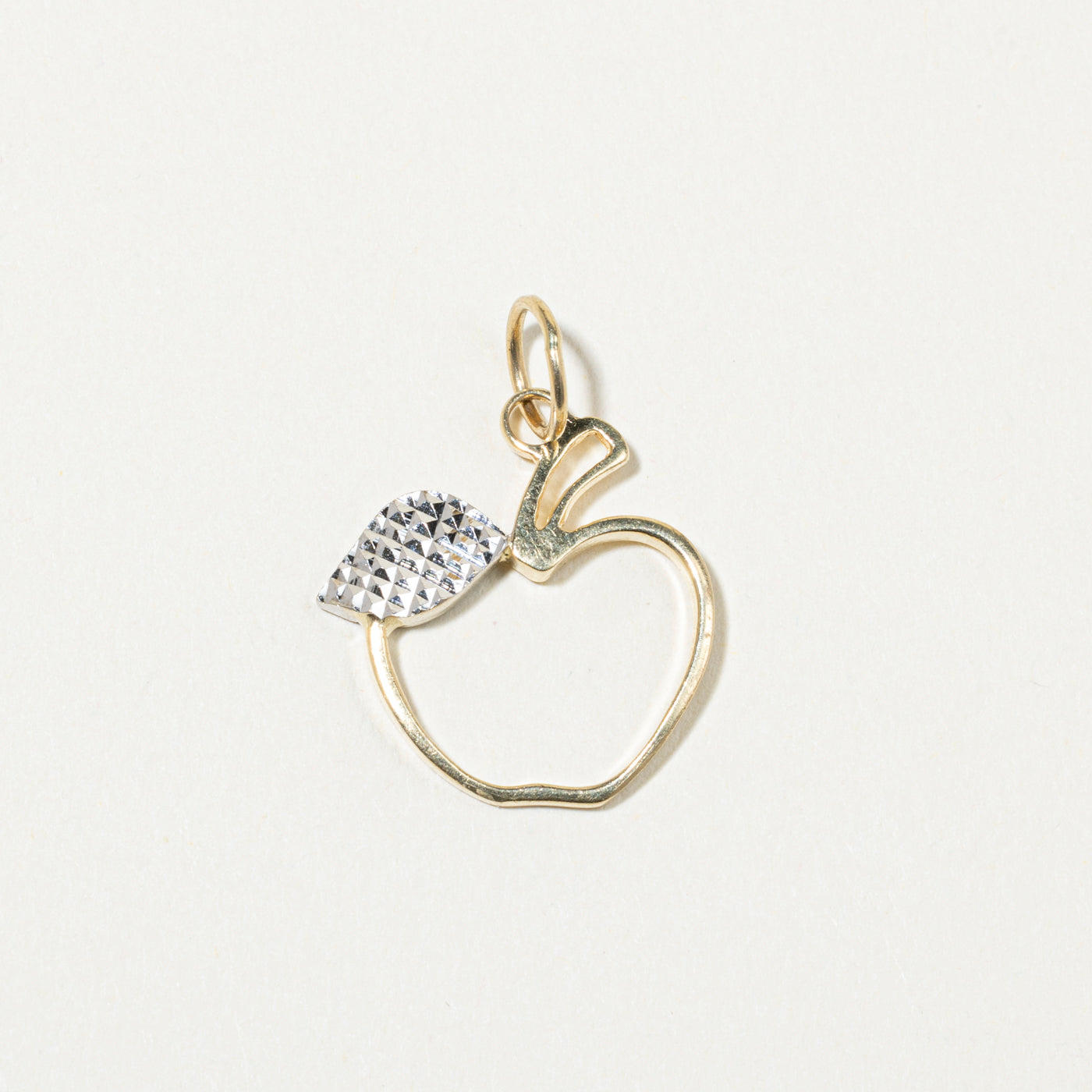 14k Yellow Gold Apple Charm