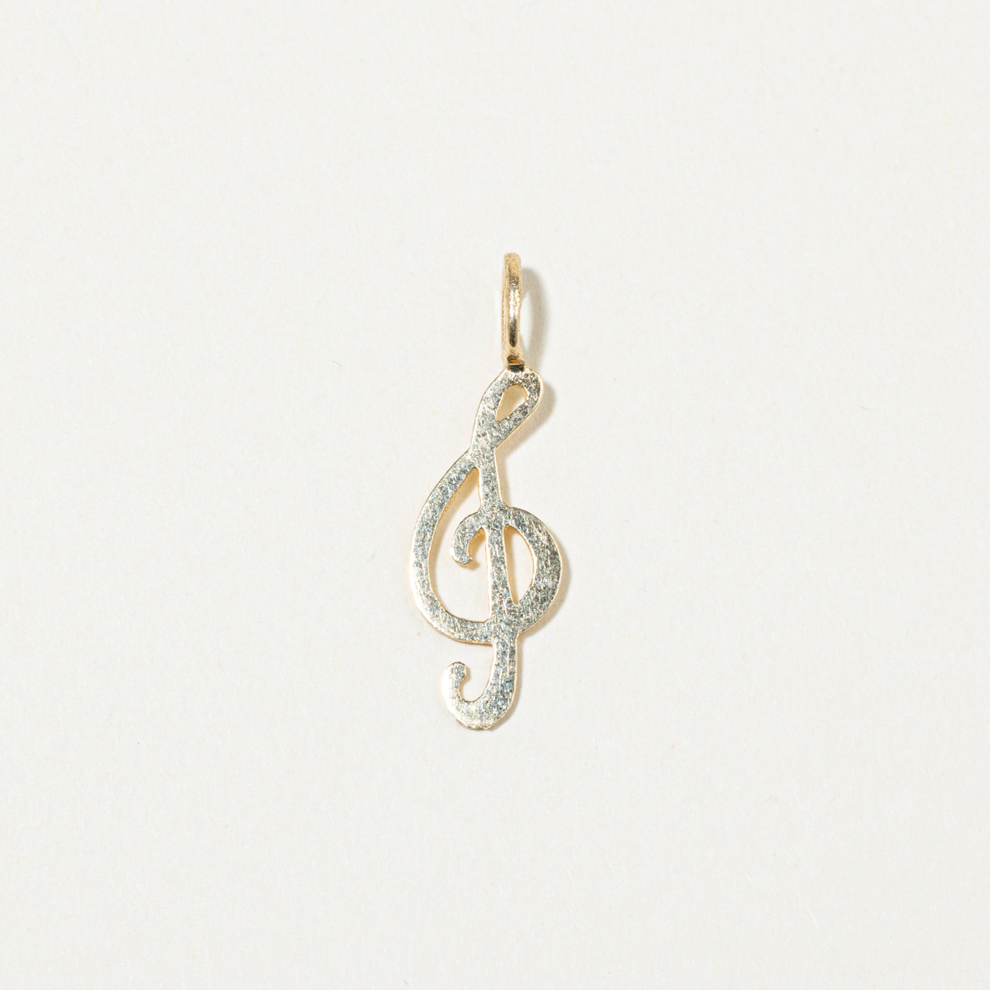 14k Yellow Gold Treble Clef Charm