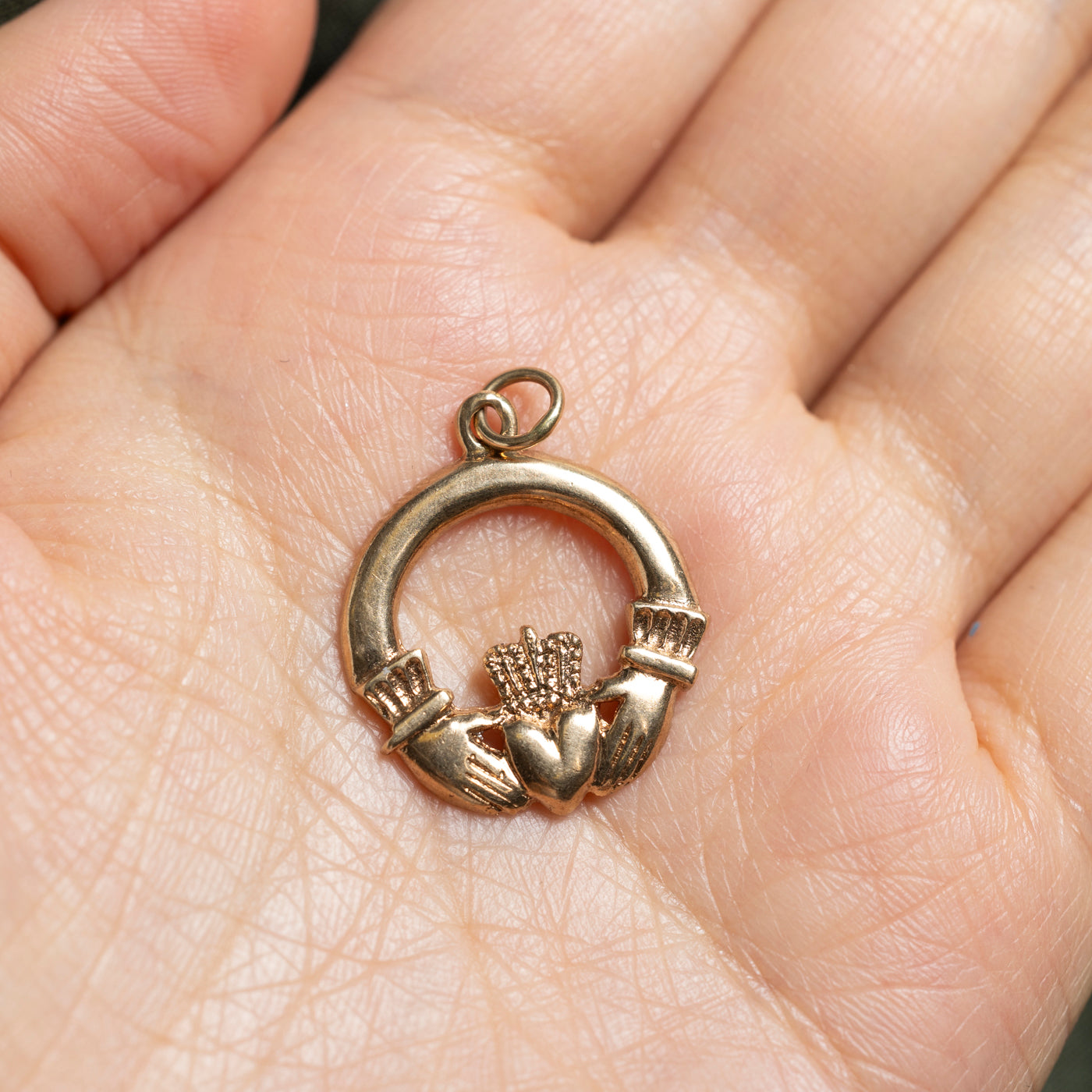 1969 Dublin 9k Yellow Gold Claddagh Love Charm