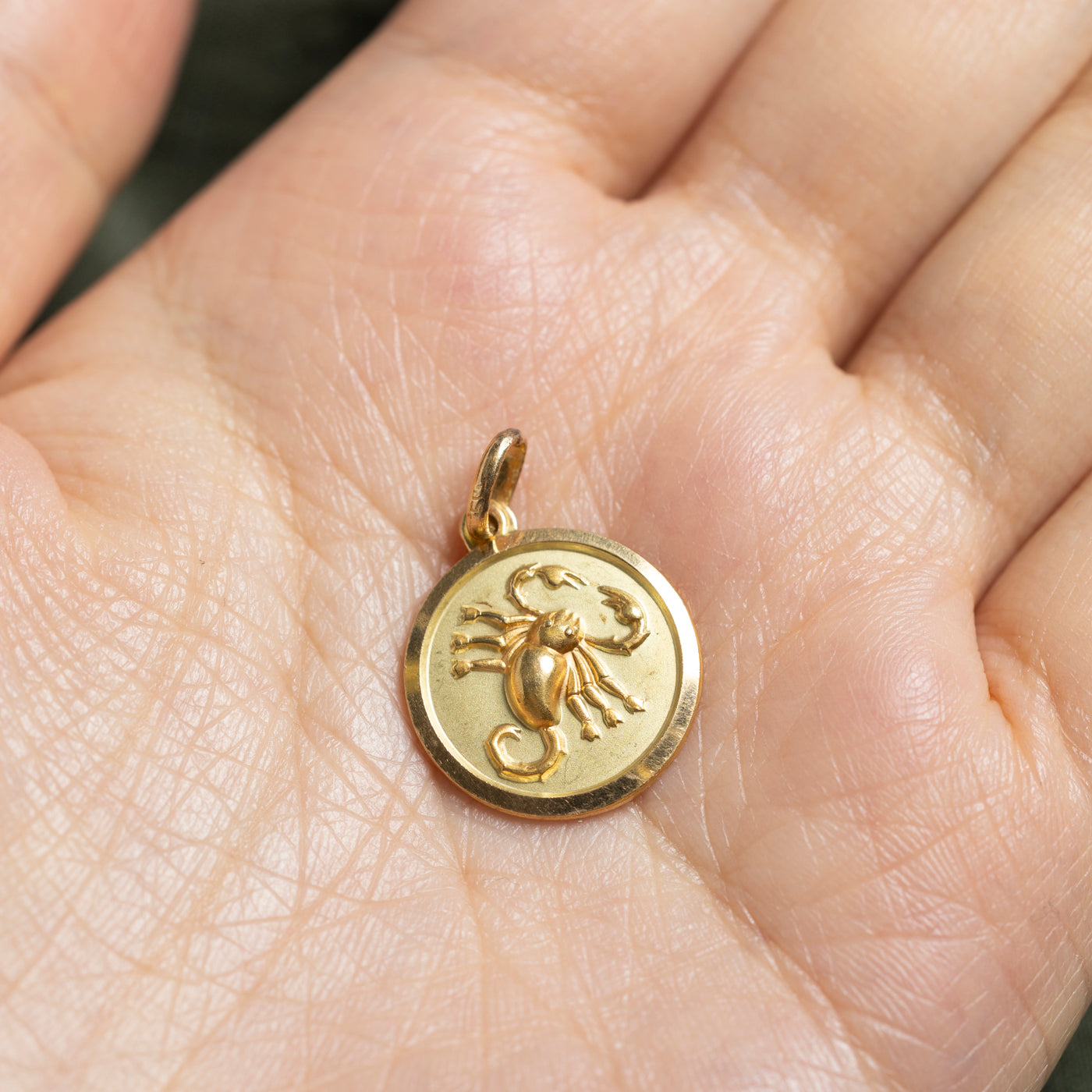 18k Yellow Gold Cancer Zodiac Charm