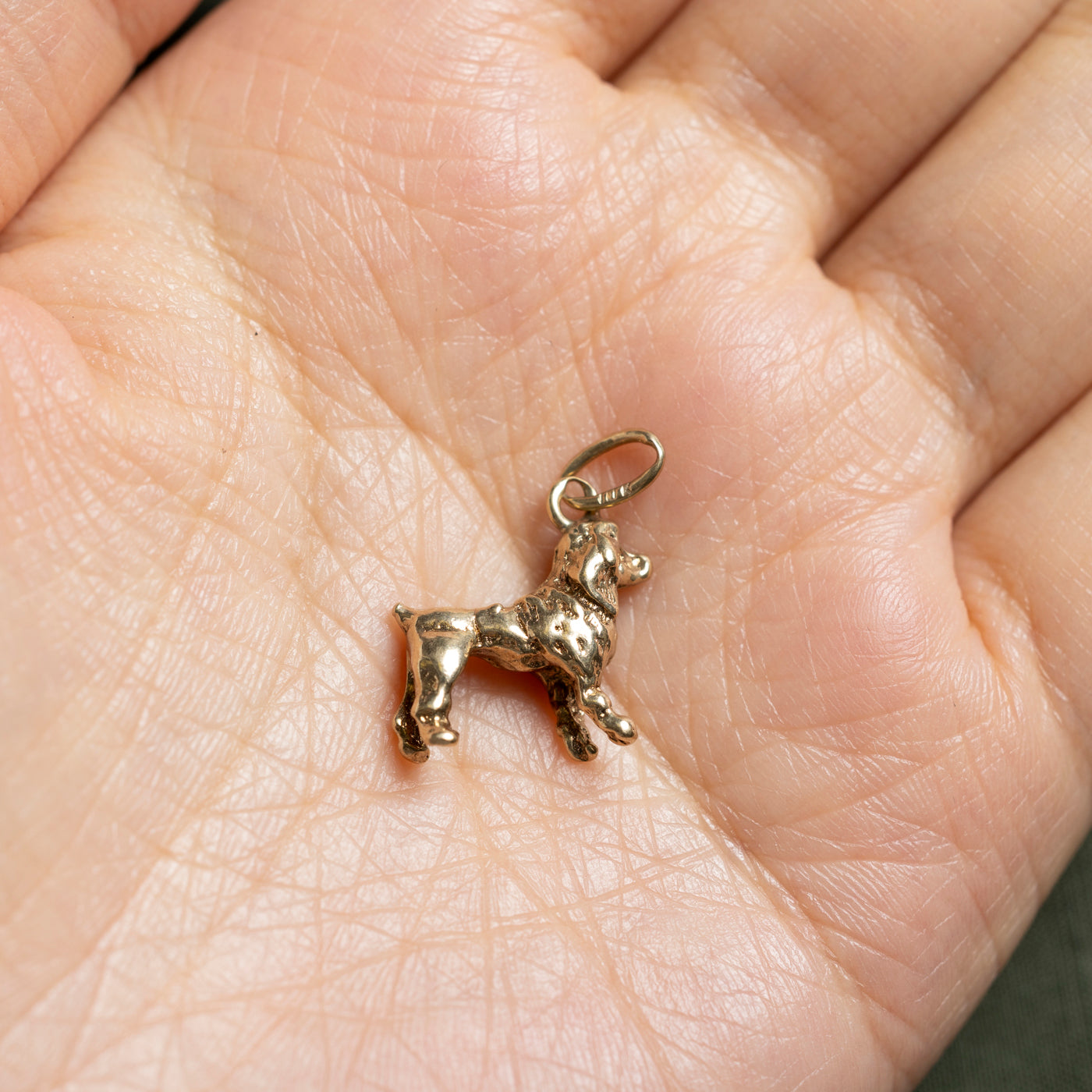 Breloque chien en or jaune 10 carats