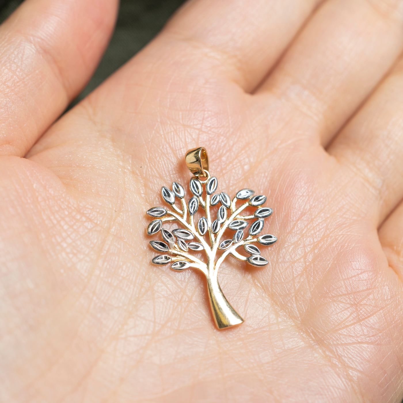 14k Yellow Gold Tree of Life Pendant