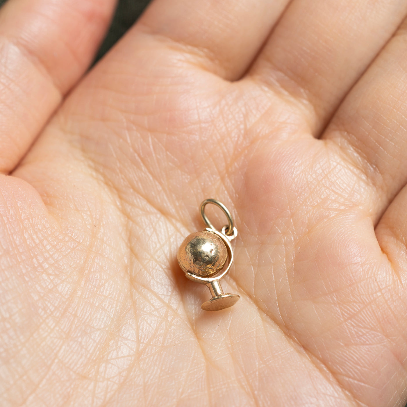 10k Yellow Gold Spinning Globe Charm