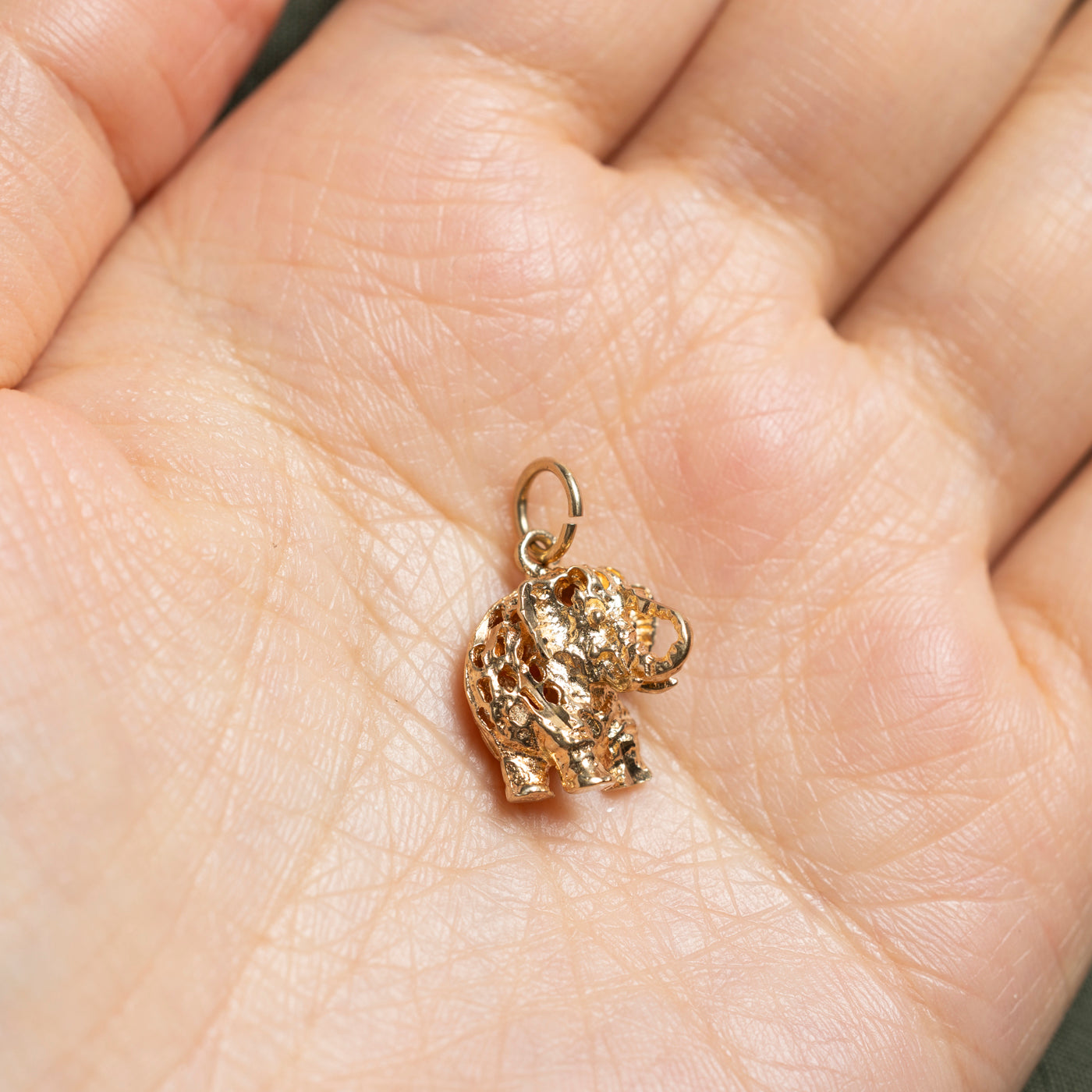 10k Yellow Gold Elephant Charm