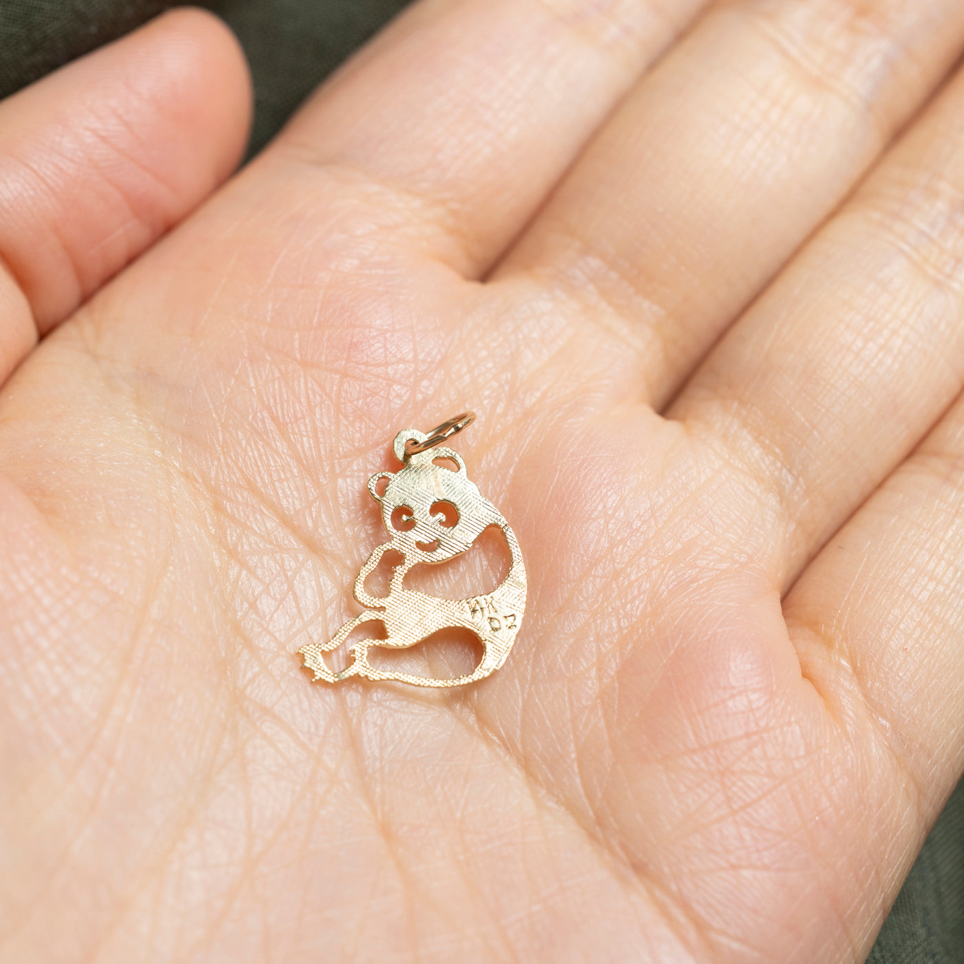 14k Yellow Gold Panda Charm