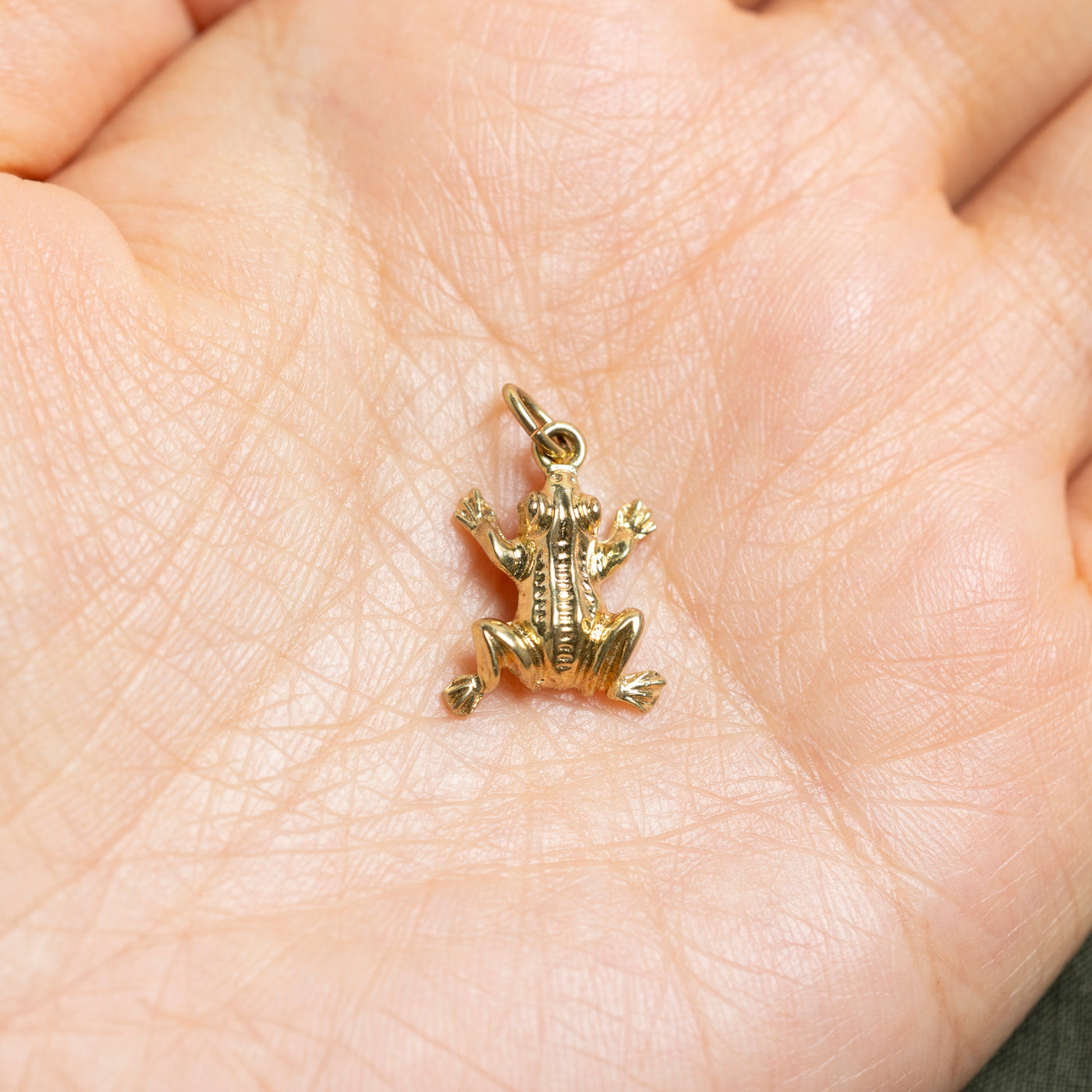 8k Yellow Gold Frog Charm