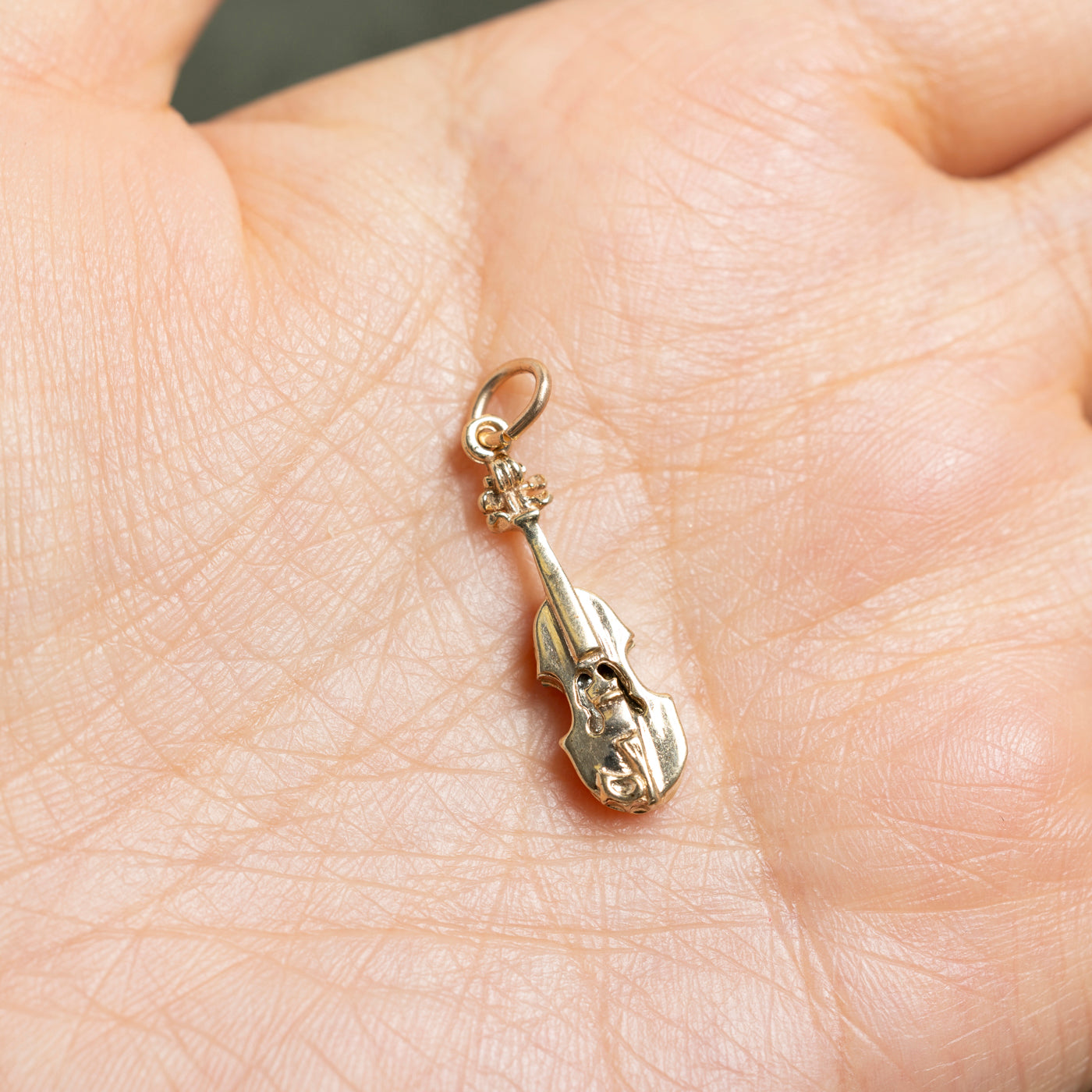 10k Yellow Gold Violin Charm
