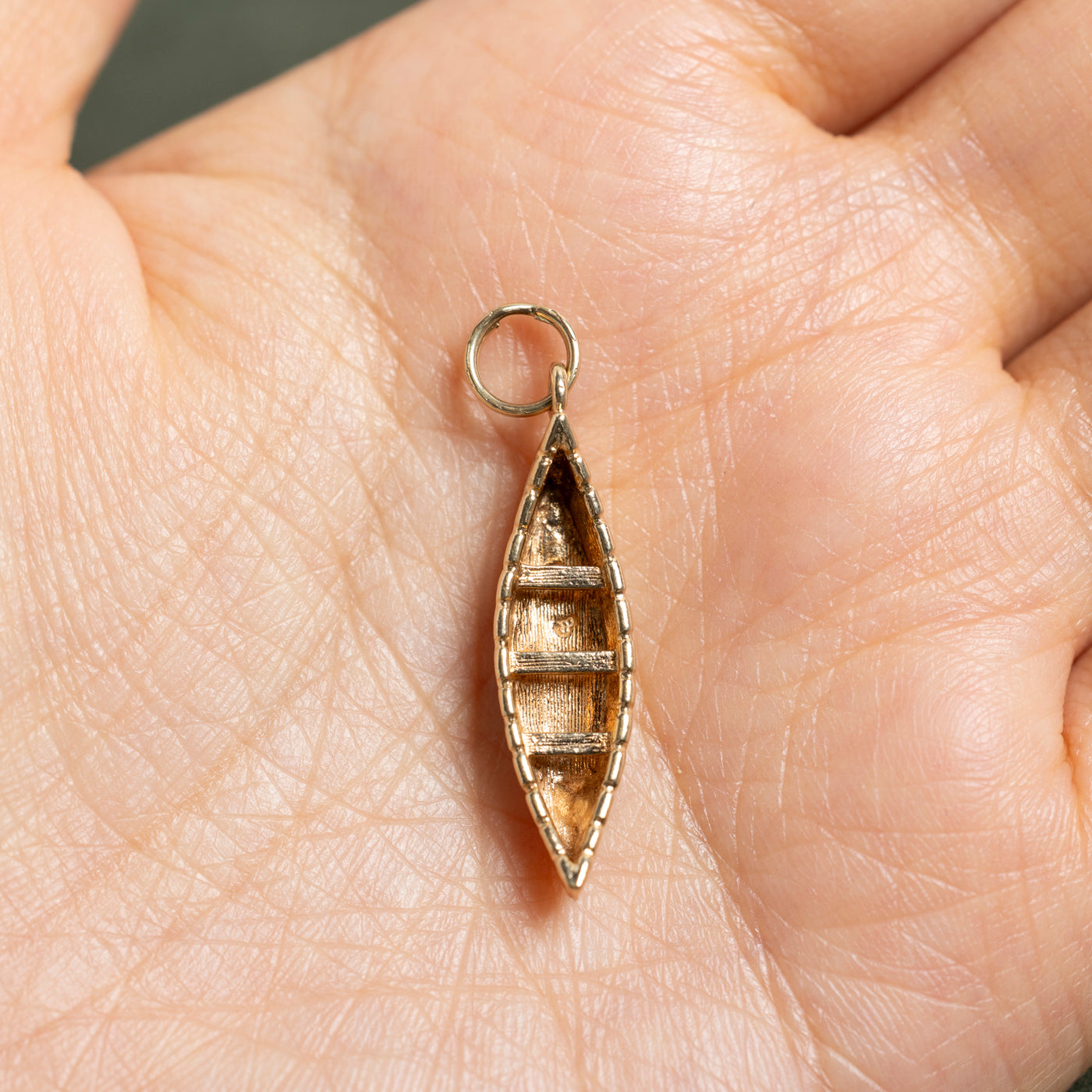 10k Yellow Gold Canoe Charm