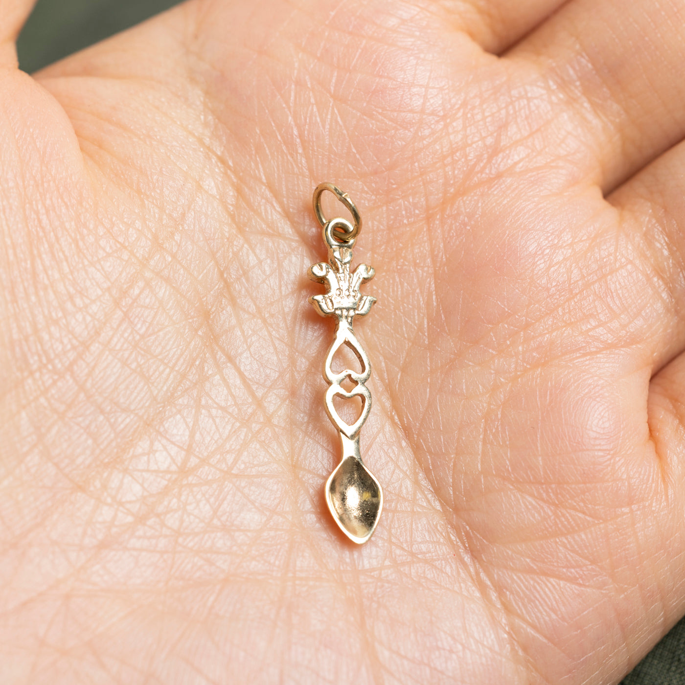 Birmingham 9k Yellow Gold Spoon Charm
