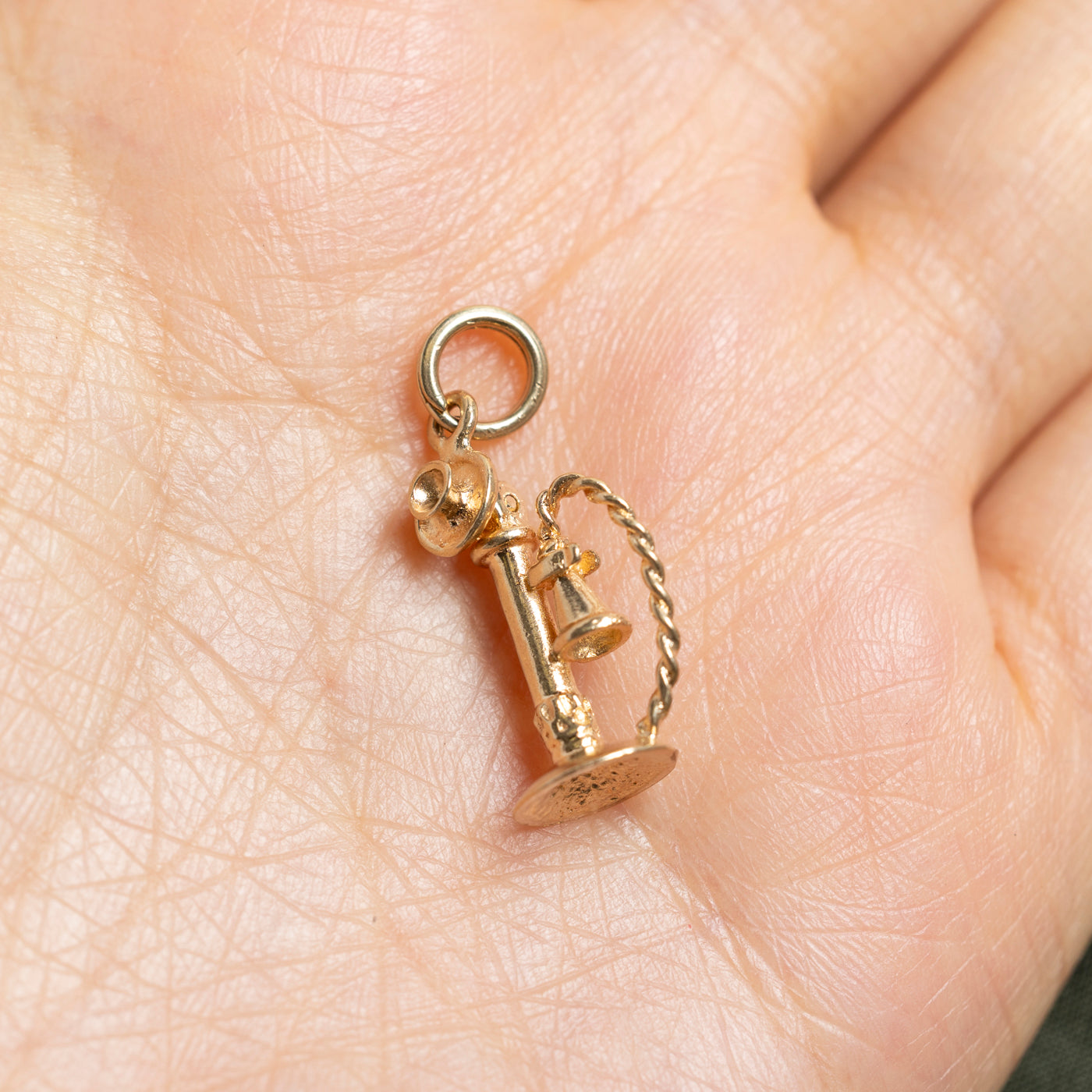10k Yellow Gold Candlestick Telephone Charm