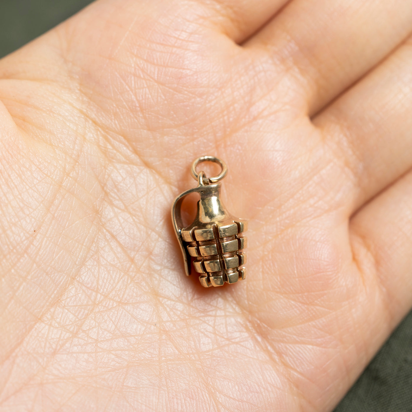 10k Yellow Gold Grenade Charm