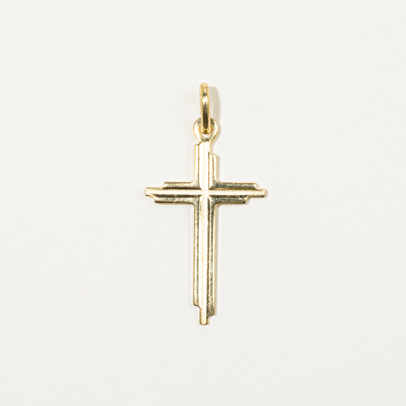 Italian 10k Yellow Gold Cross Charm