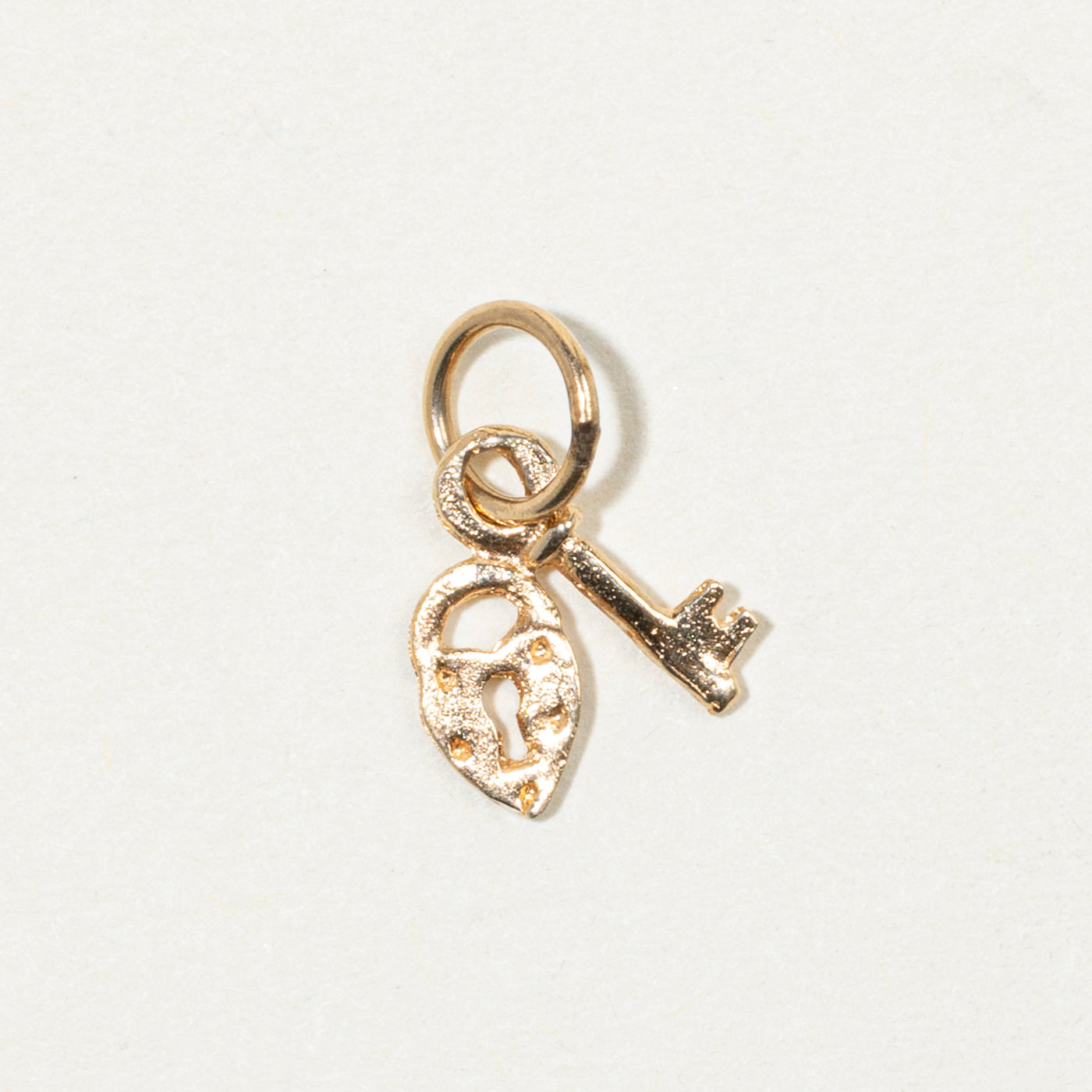 10k Yellow Gold Lock & Key Charm
