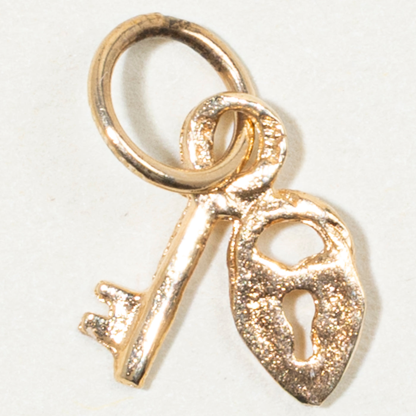 10k Yellow Gold Lock & Key Charm