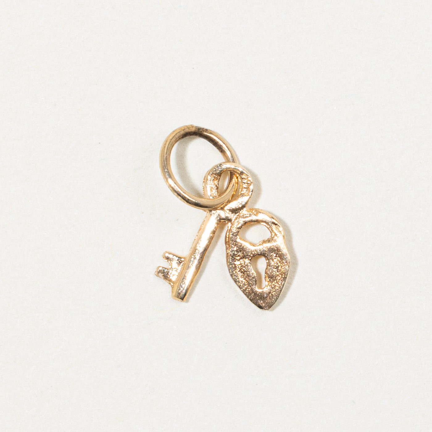 10k Yellow Gold Lock & Key Charm