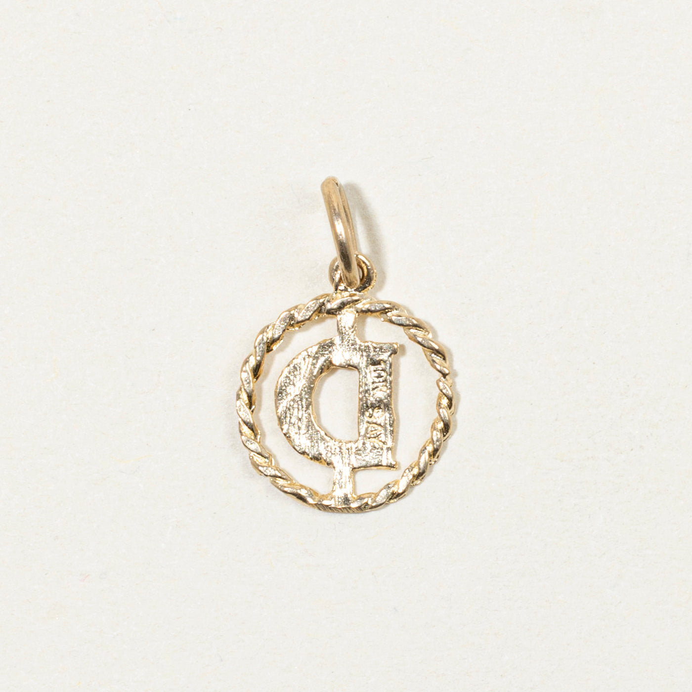 10k Yellow Gold "D" Initial Charm