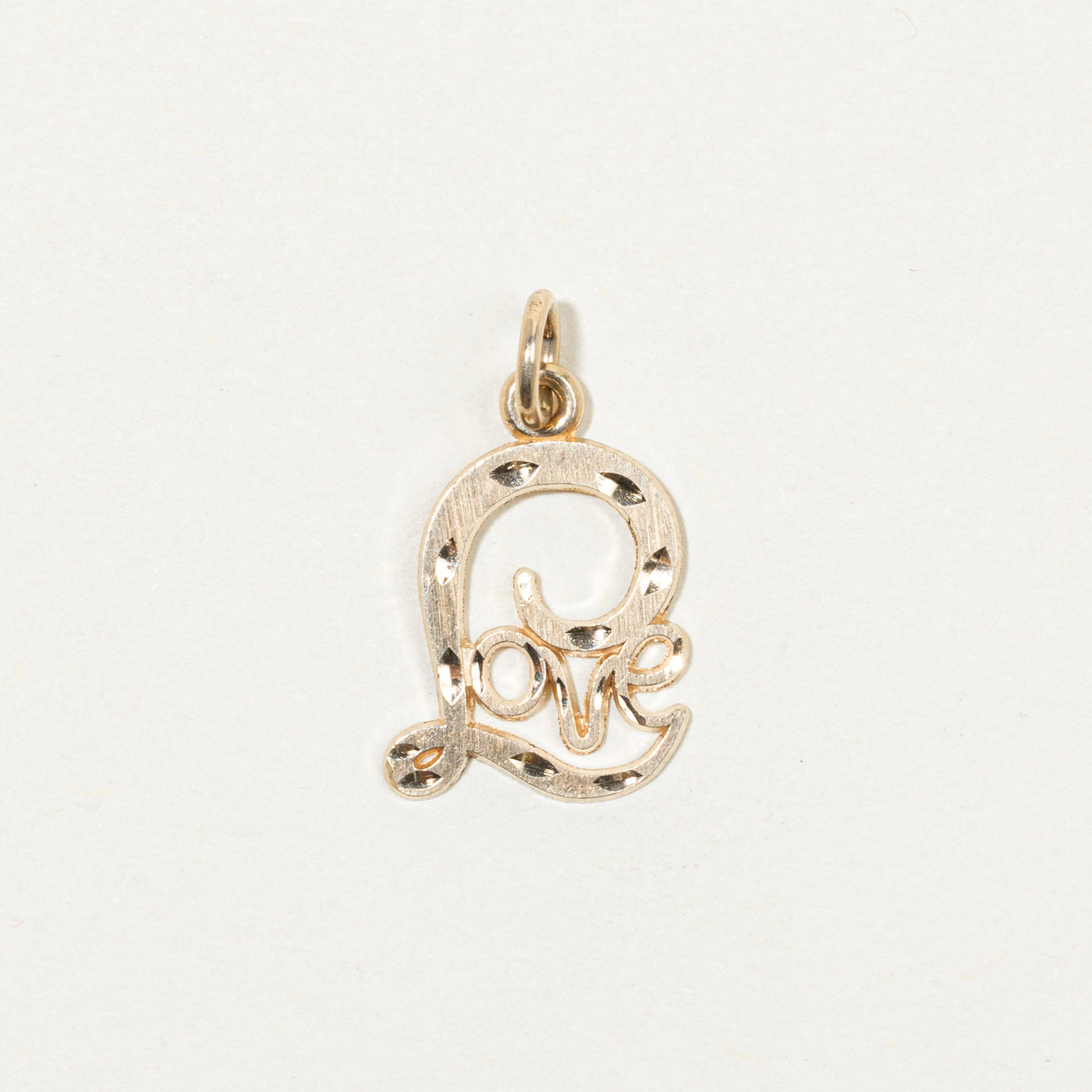 10k Yellow Gold "Love" Charm