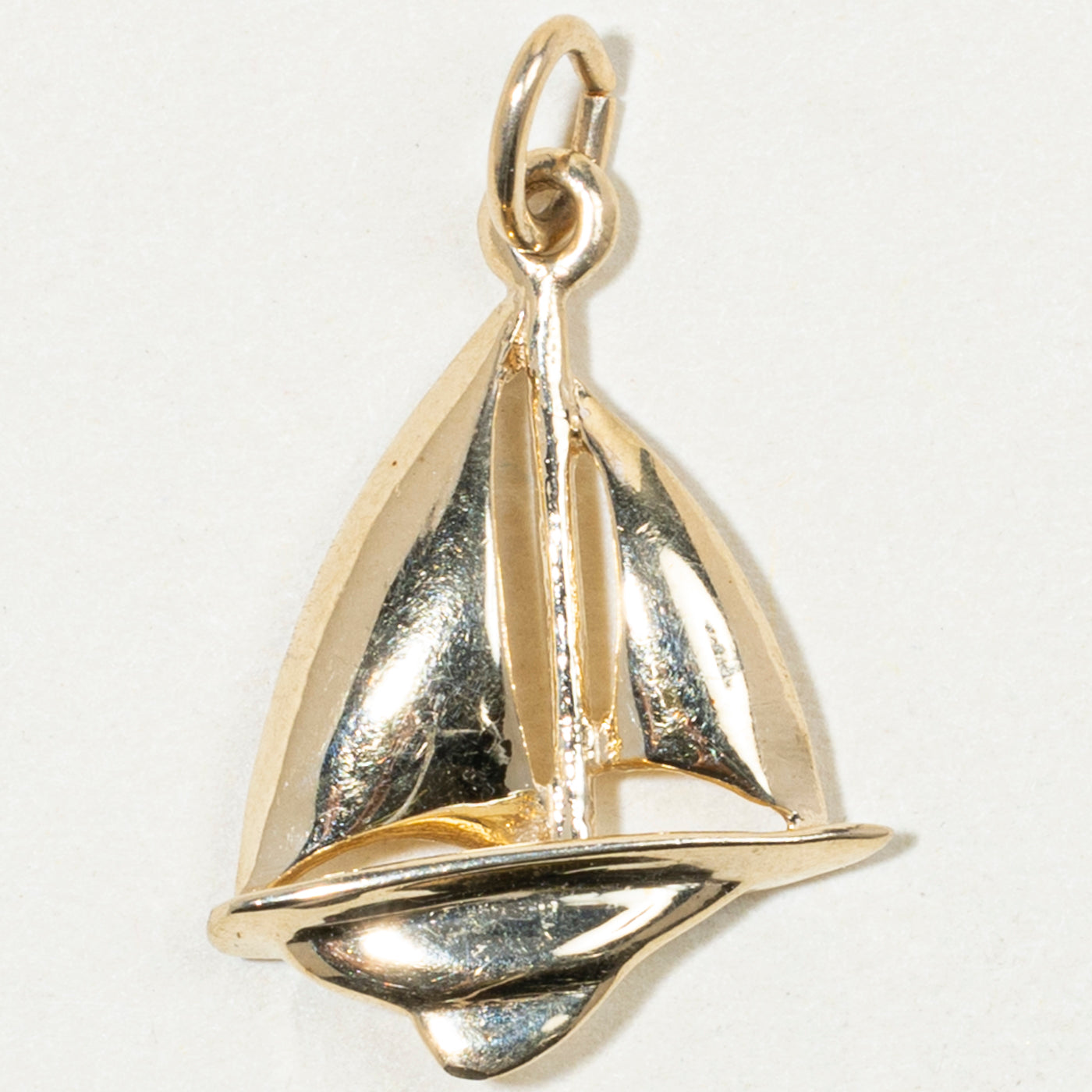 10k Yellow Gold Sailboat Charm