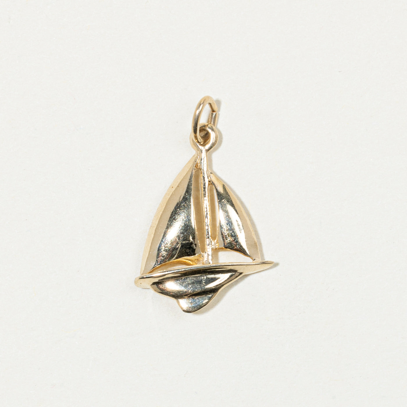 10k Yellow Gold Sailboat Charm