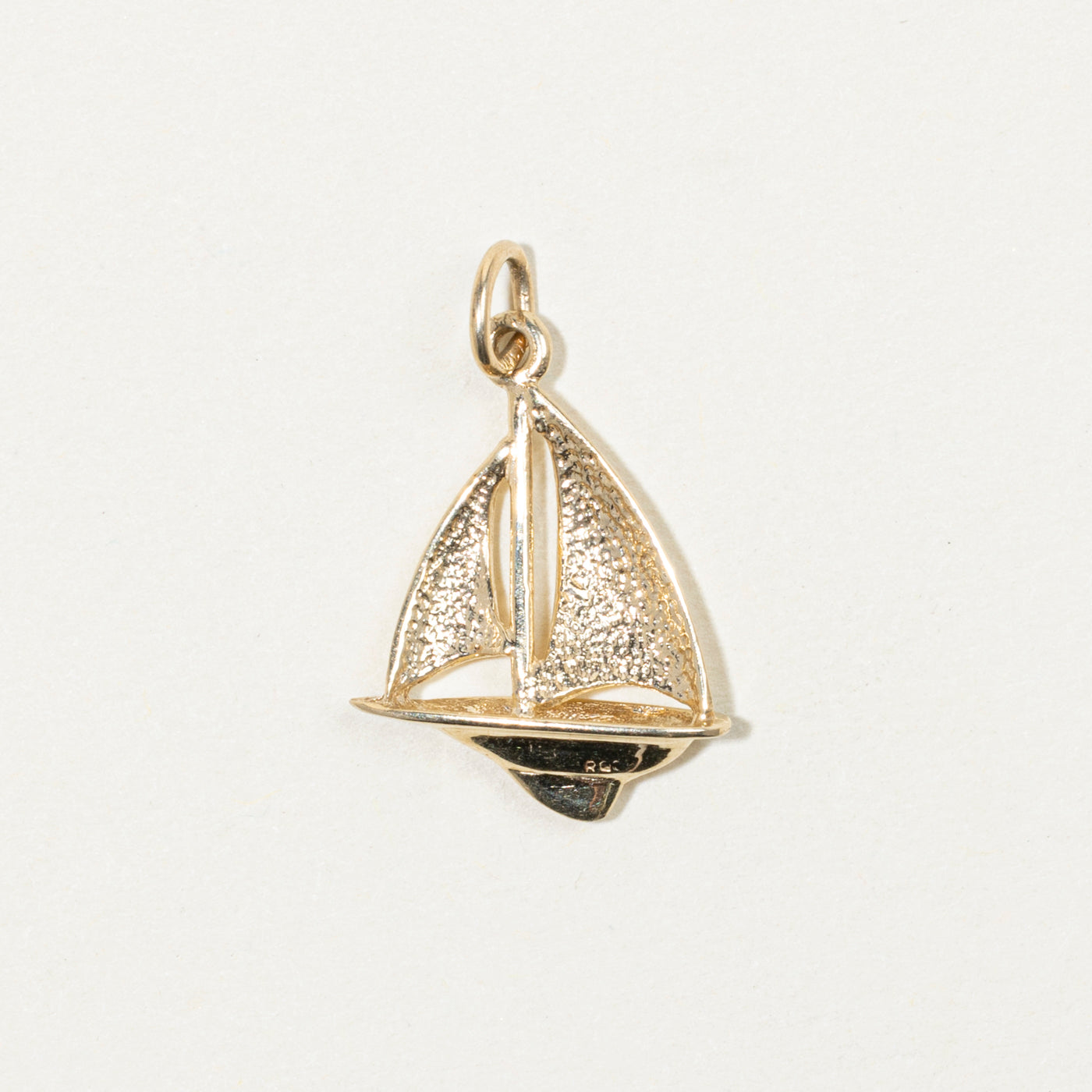 10k Yellow Gold Sailboat Charm