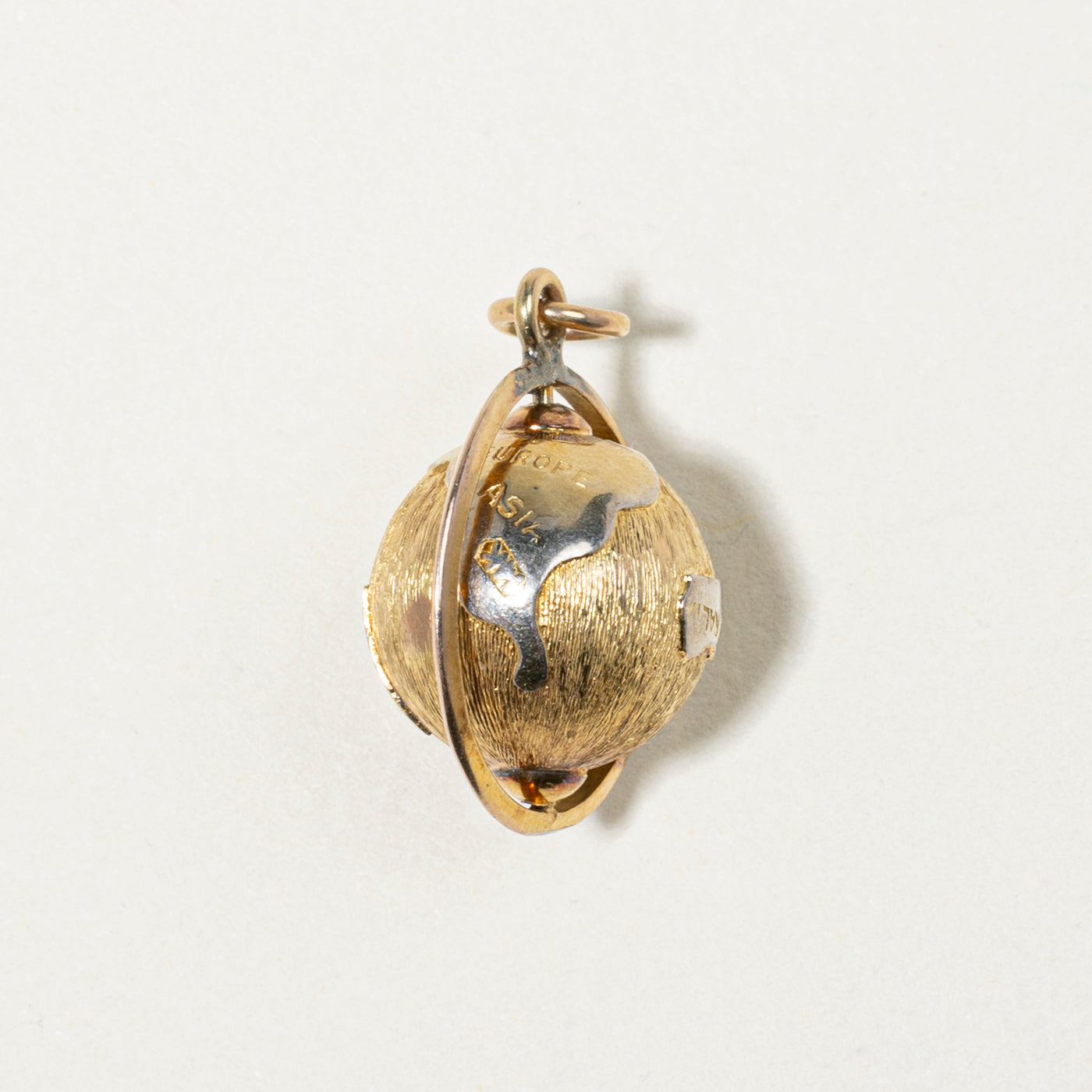 14k Yellow Gold Globe Charm