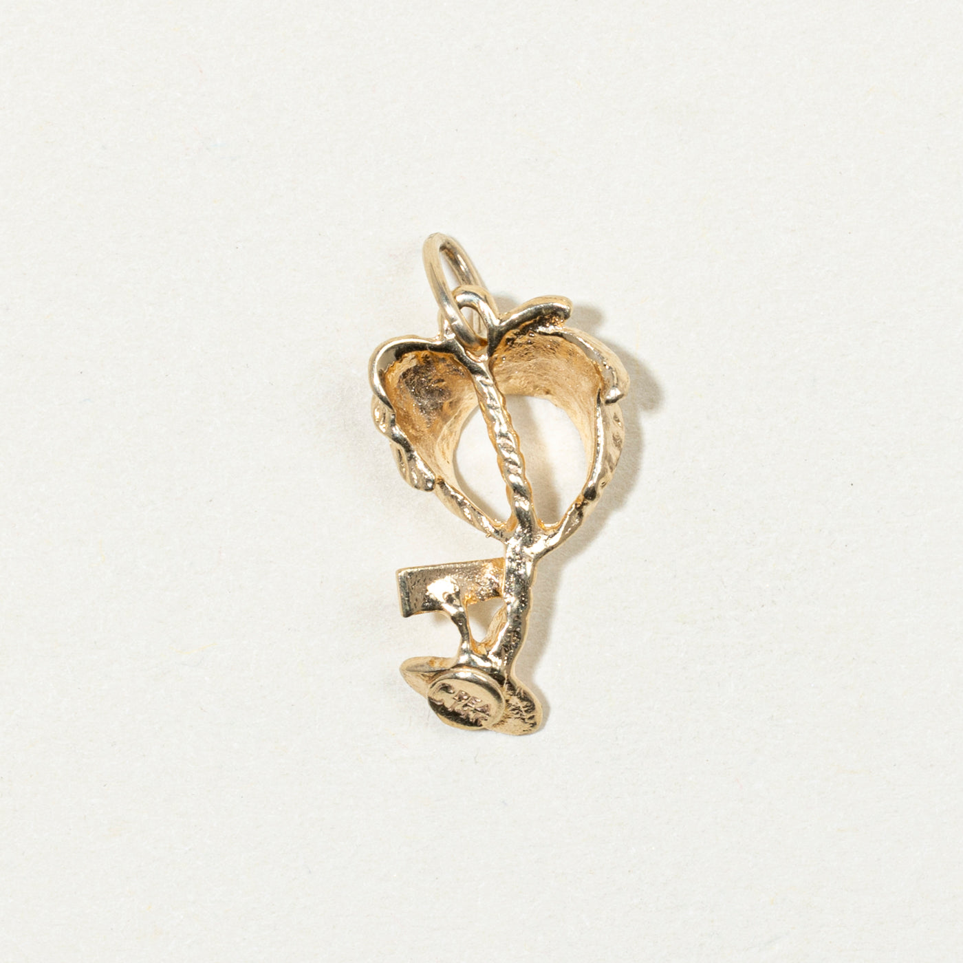 14k Yellow Gold Palm Tree "Hawaii" Charm