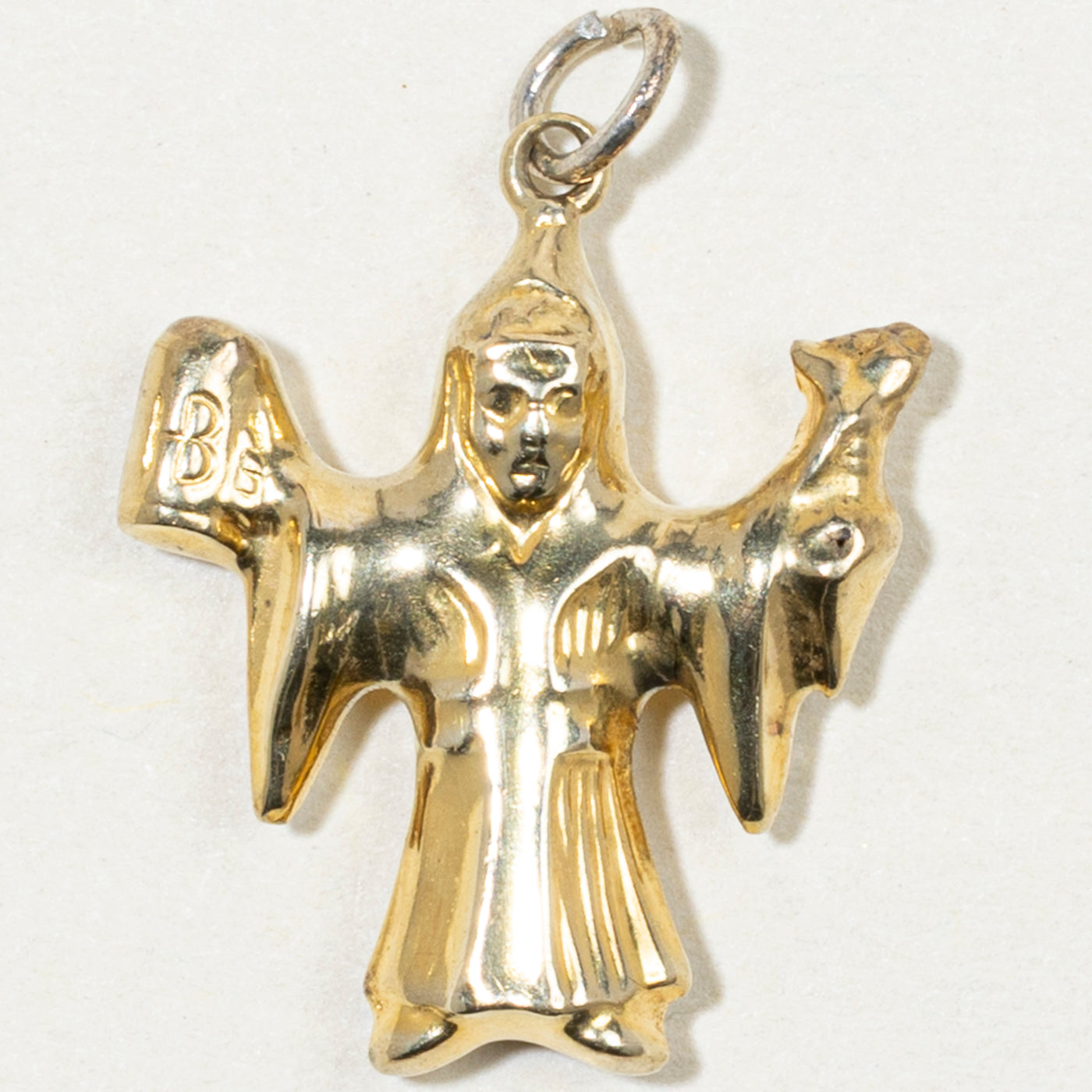 8k Yellow Gold Munich Monk Charm