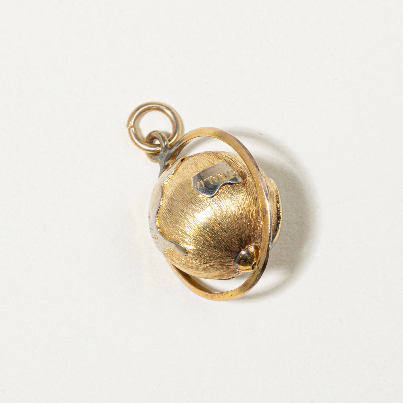 14k Yellow Gold Globe Charm