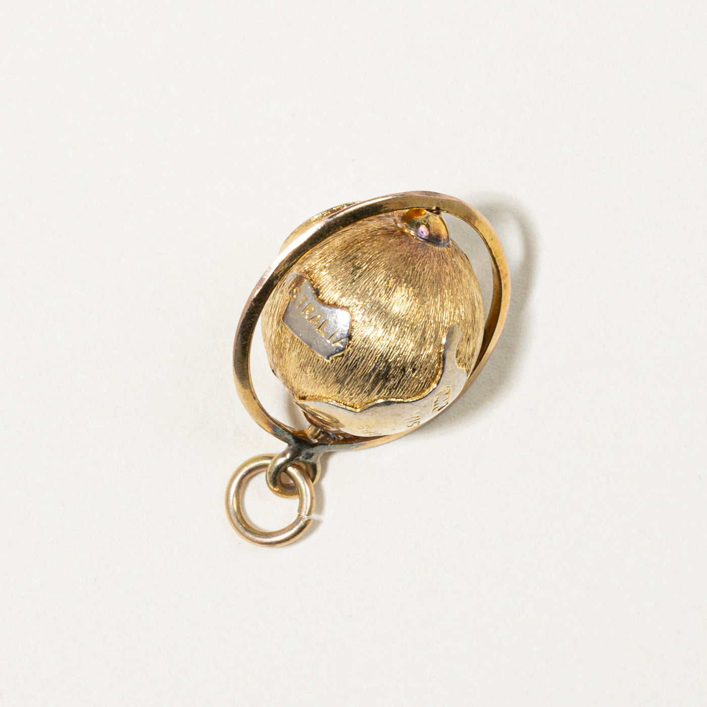 14k Yellow Gold Globe Charm