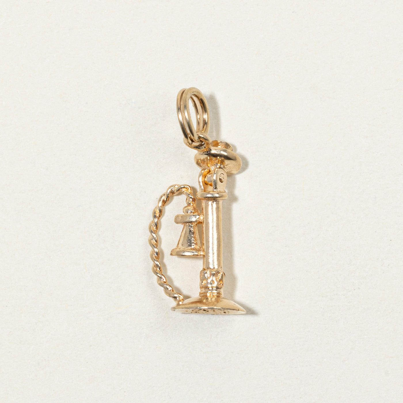 10k Yellow Gold Candlestick Telephone Charm