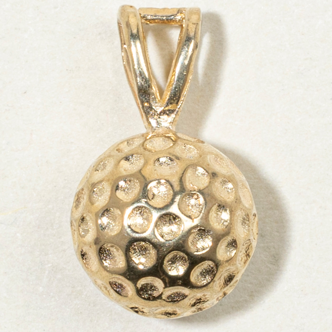 10k Yellow Gold Golf Ball Pendant