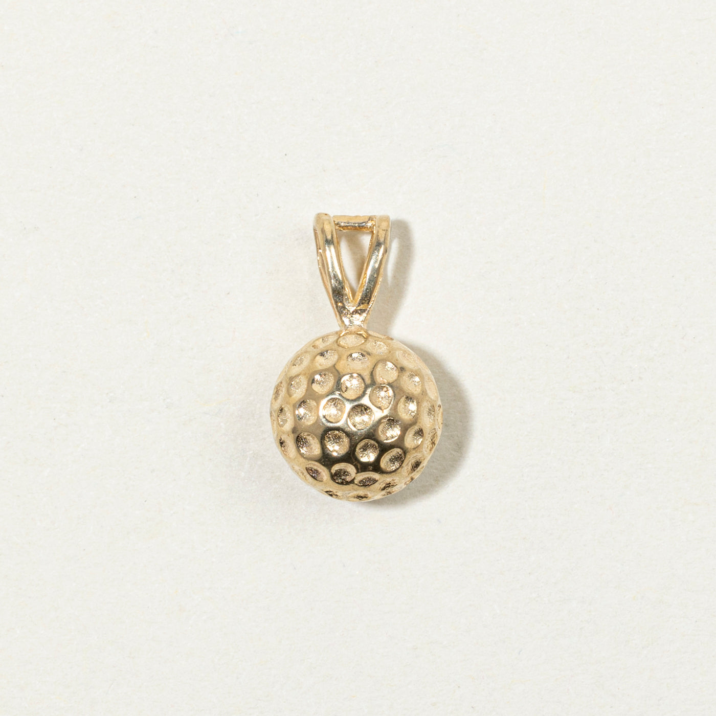 10k Yellow Gold Golf Ball Pendant